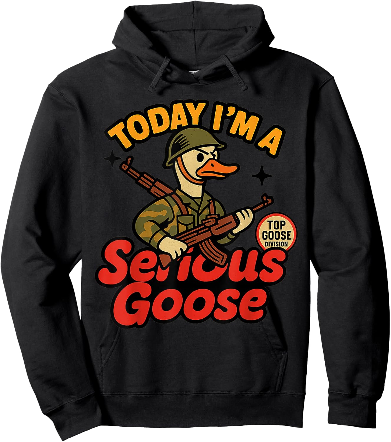 Today I'm A Serious Goose Lovers Goose With Gun Hoodie - Hoodie | Black