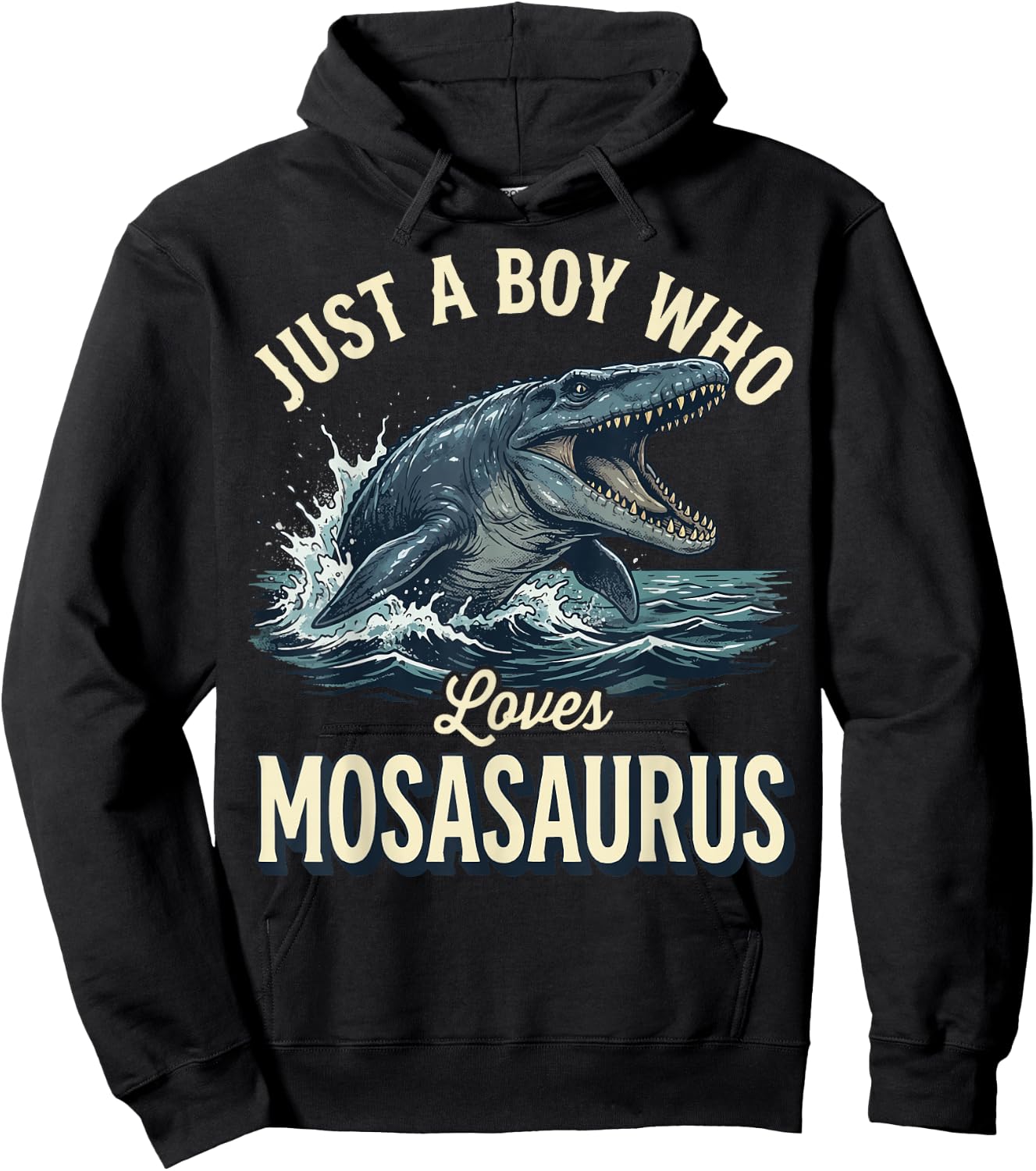 Just A Boy Who Loves Mosasaurus Hoodie - Hoodie | Black