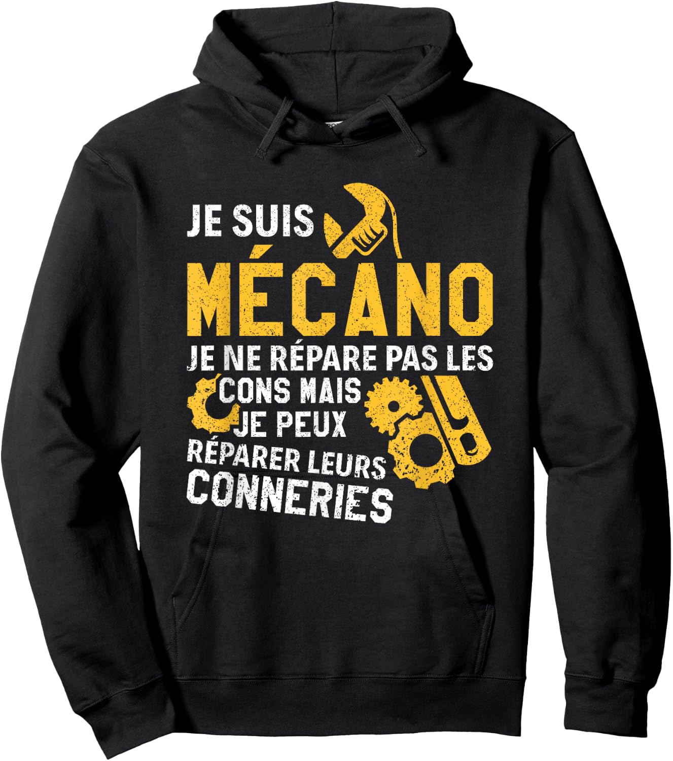 Gift mechanic garage mechanic humour car quote , Black Hoodie - Hoodie | Black