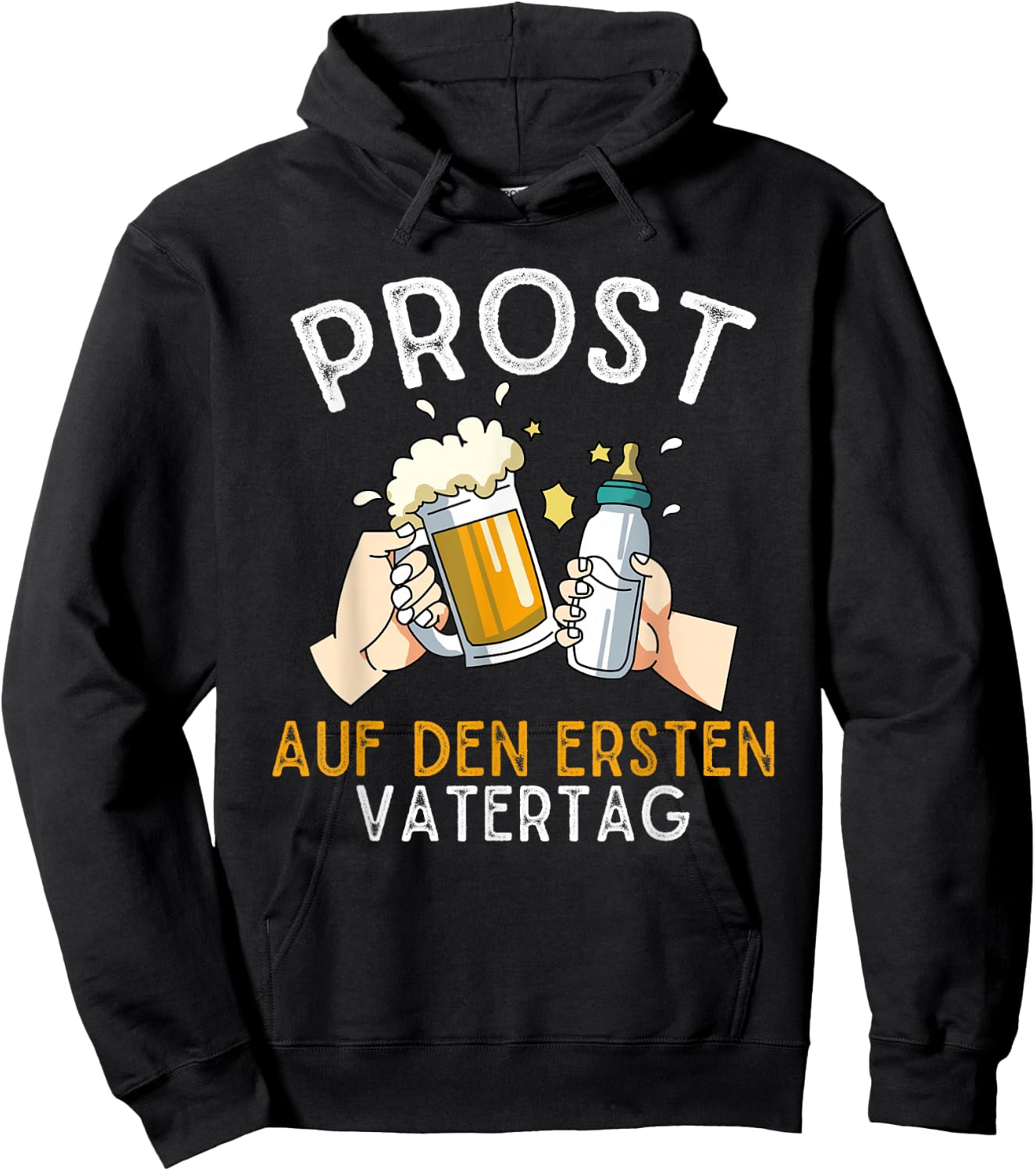 Prost Auf Den Ersten Vatertag Vatertaggeschenkidee Hoodie - Hoodie | Black