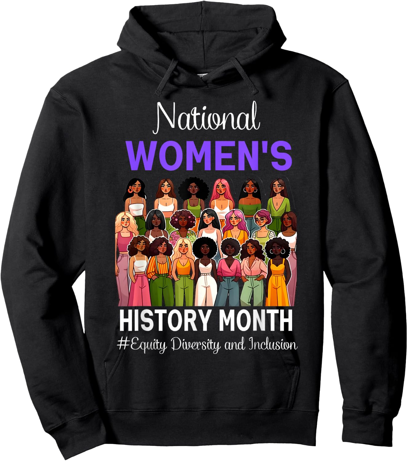 National Women's History Month 2025 History Month Hoodie - Hoodie | Black
