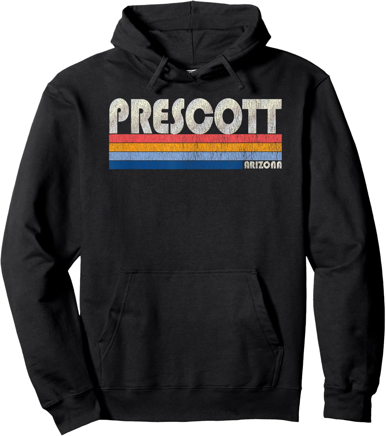 Vintage 70s 80s Style Prescott AZ Hoodie - Hoodie | Black