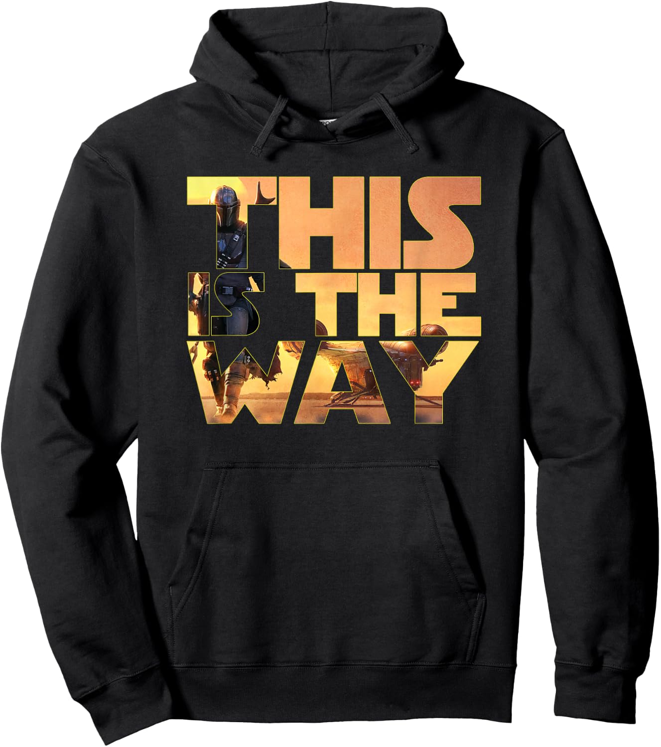 The Mandalorian This is The Way Poster Text Hoodie - Hoodie | Black