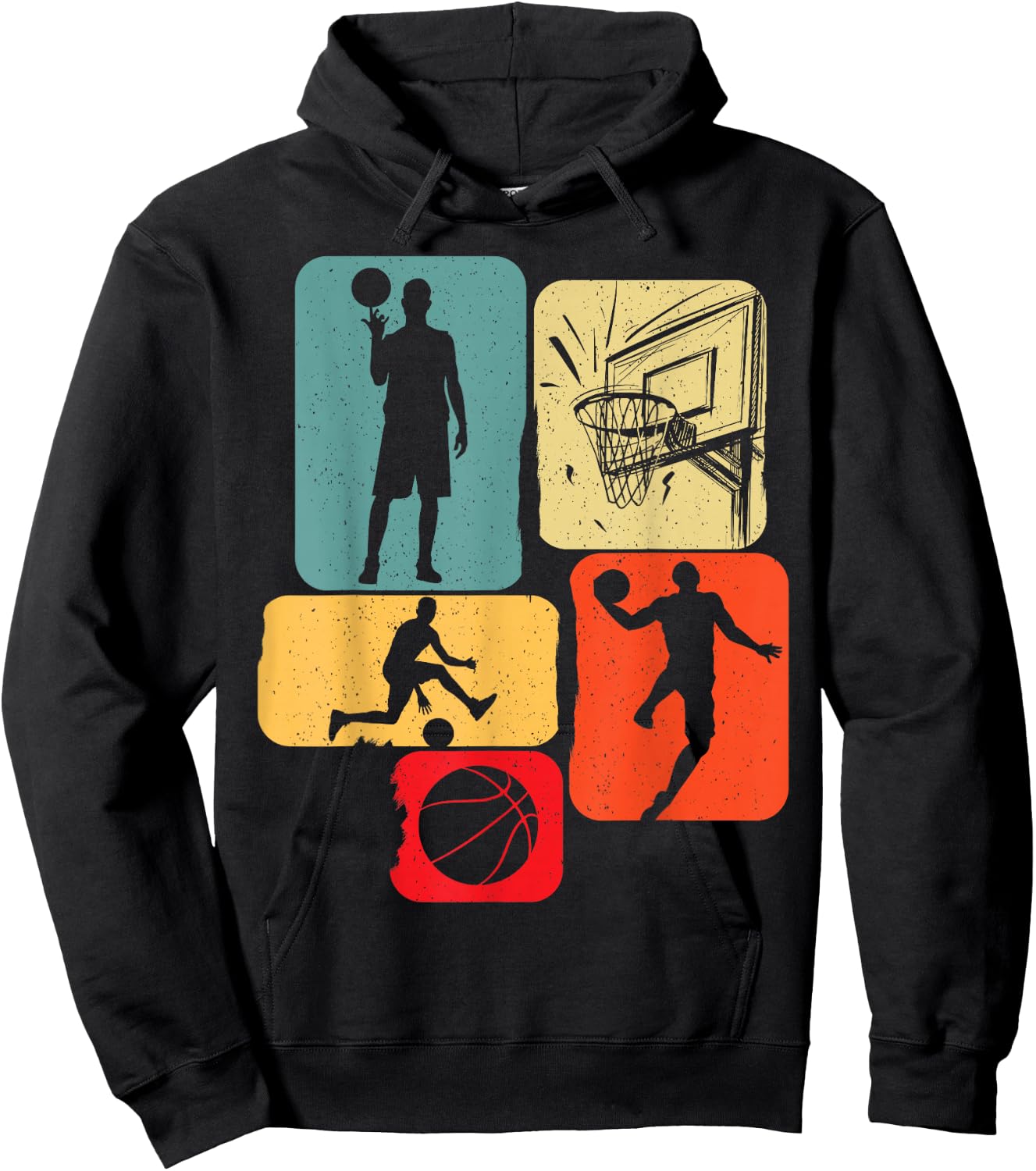 Basketball Basketball Player Basketball Fan Basketball Player Retro Basketball Hoodie - Hoodie | Black