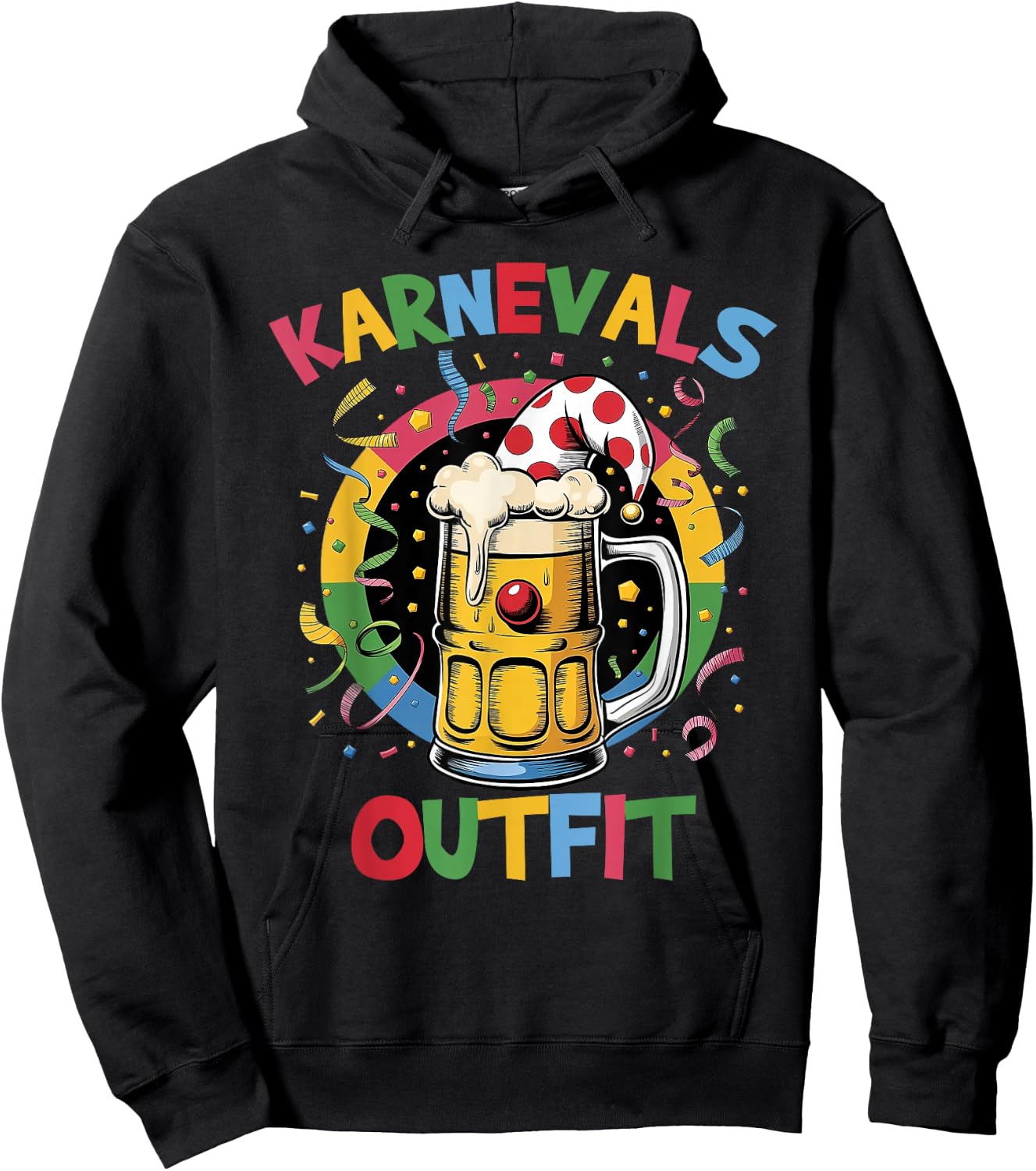 Carnival Costume Men's Funny Carnival Costume Beer Fancy Dress , black Hoodie - Hoodie | Black