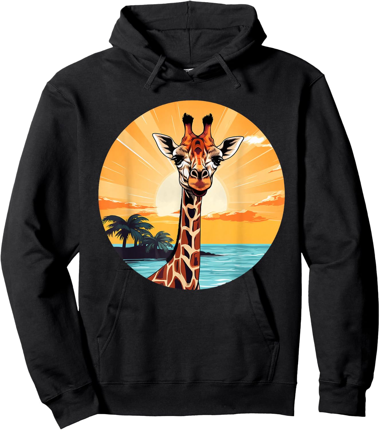 Colorful Giraffe I Kids Giraffe Hoodie - Hoodie | Black