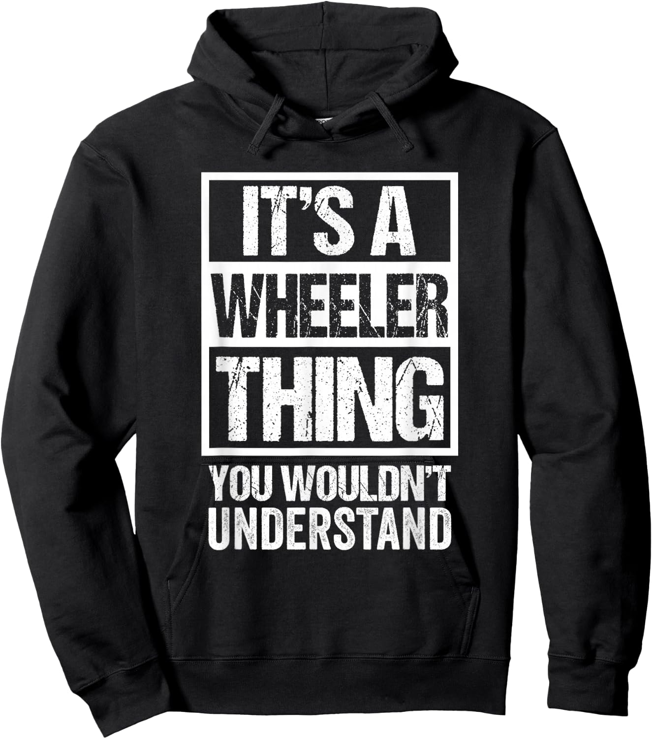 It's A Wheeler Thing You Wouldn't Understand Surname Name Hoodie - Hoodie | Black