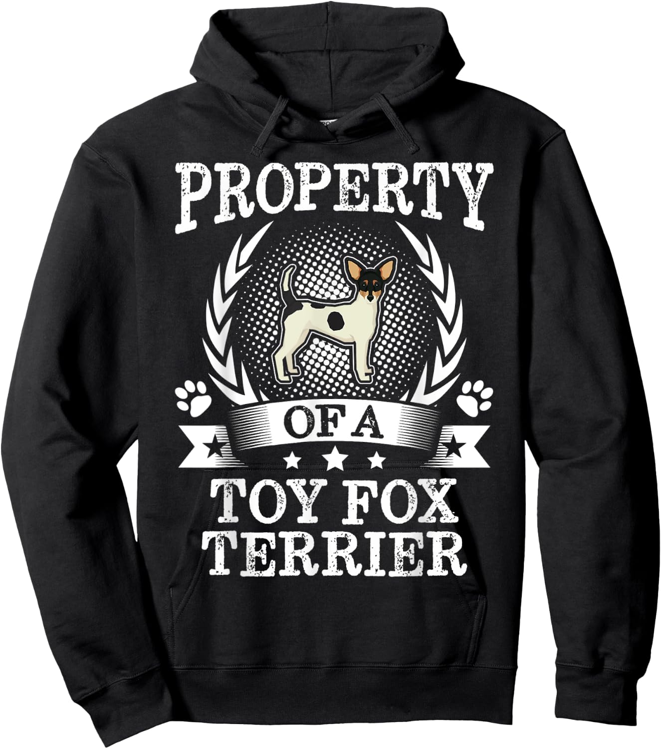 Property Of A Toy Fox Terrier Shirt Cute Dog Lover Gift Women Kids Hoodie - Hoodie | Black
