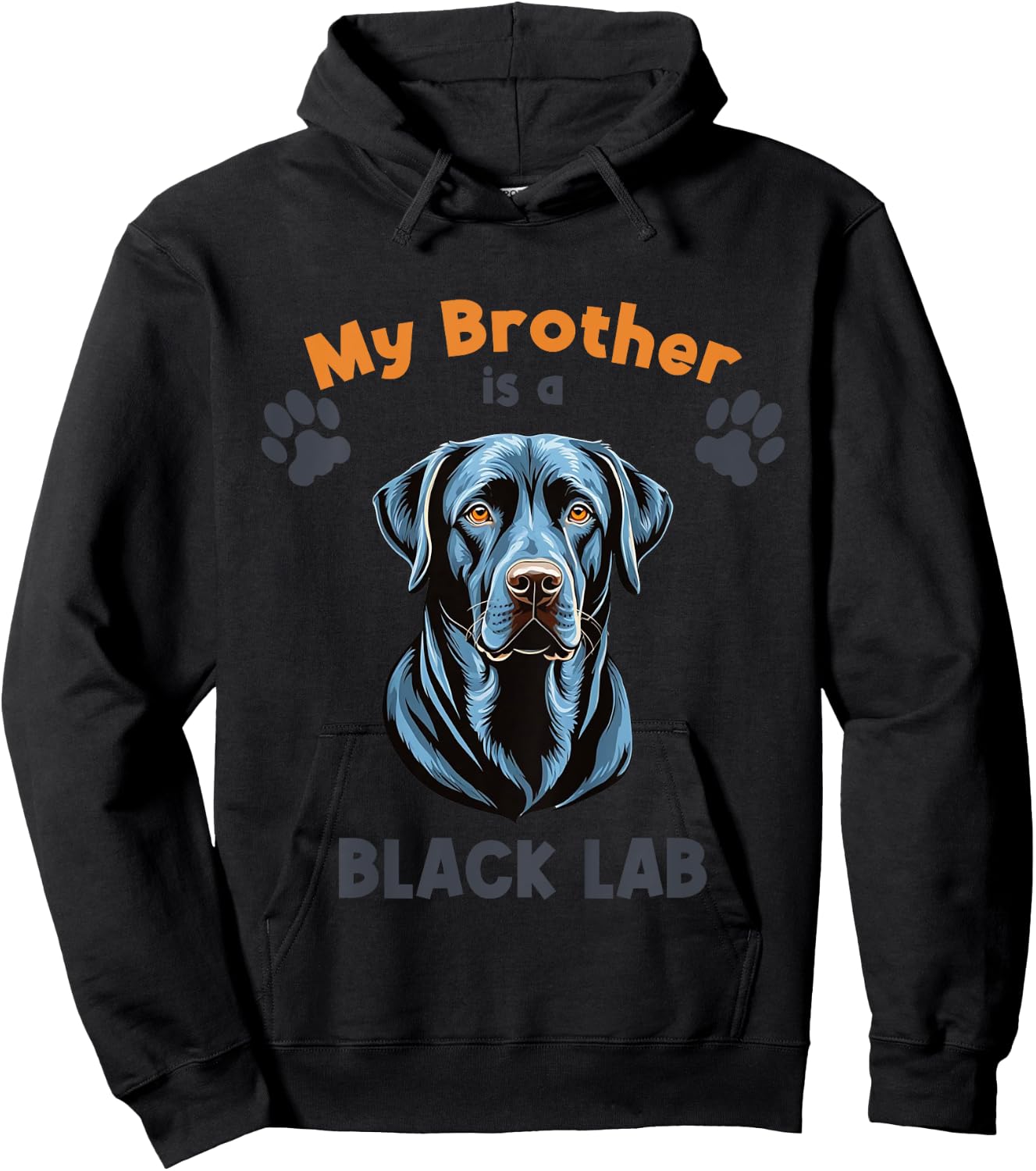 My Brother Is A Black Lab Cute Dog Breed for Kids Hoodie - Hoodie | Black