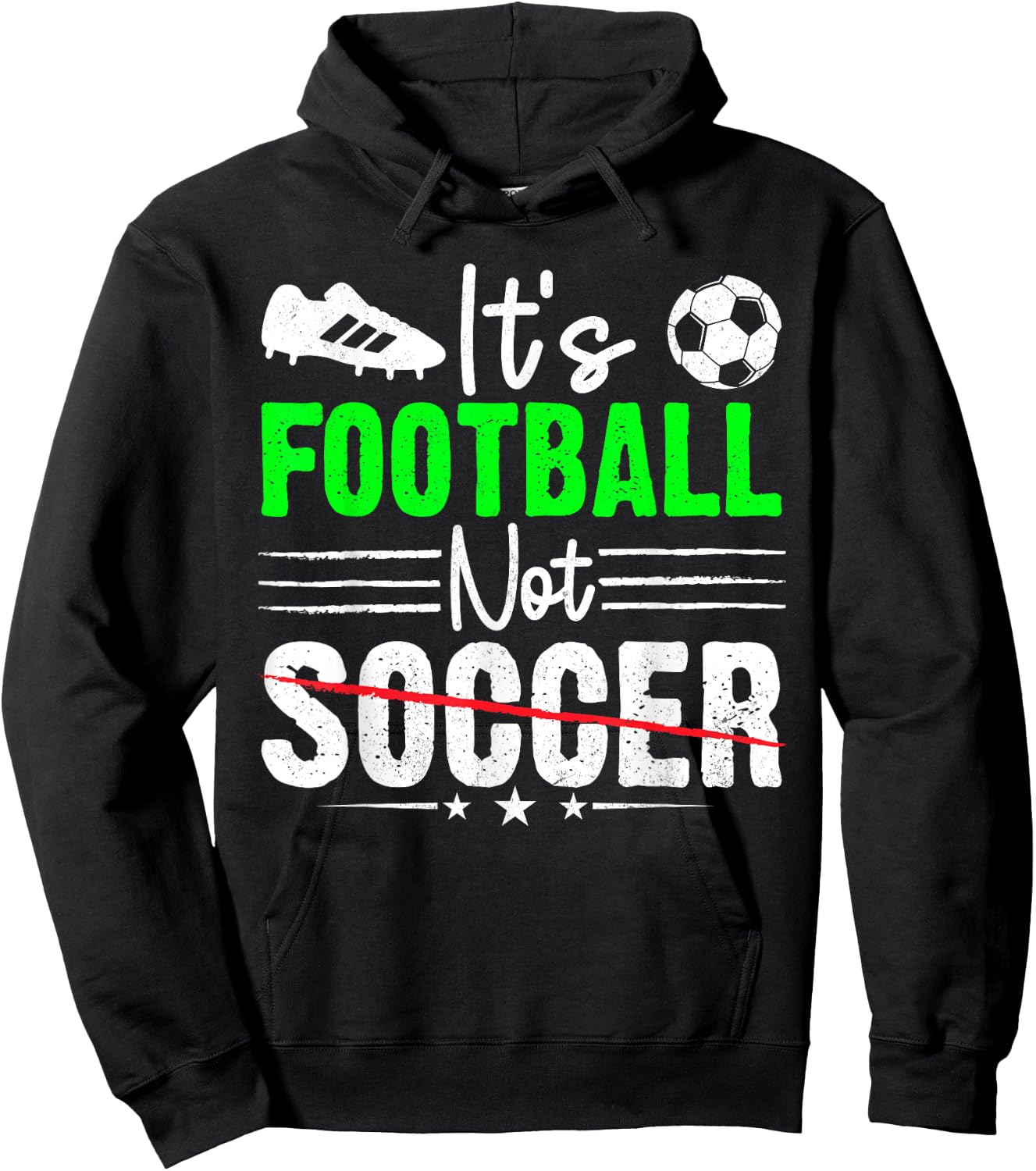 It's Football Nor Soccer Fan Training Funny Soccer Joke Pun Hoodie - Hoodie | Black