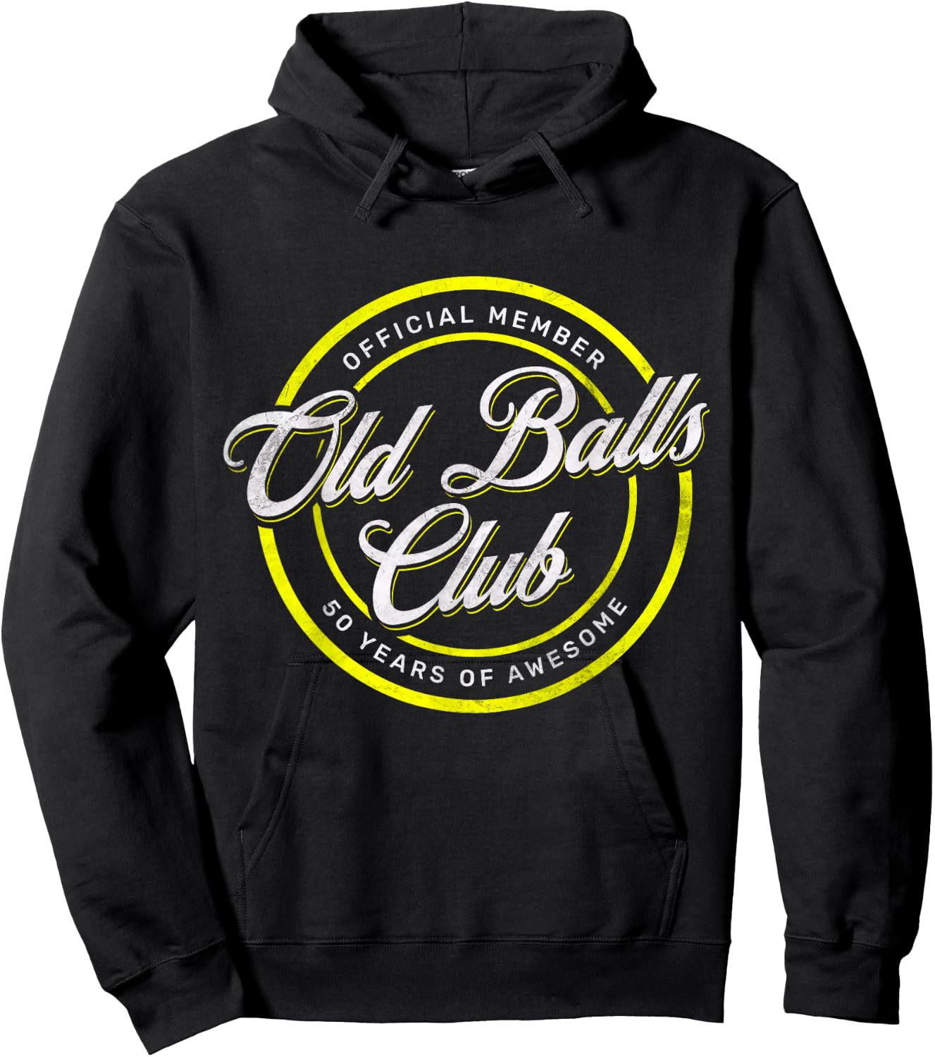 Old Balls Club 50th 's Over the Hill Birthday Hoodie - Hoodie | Black