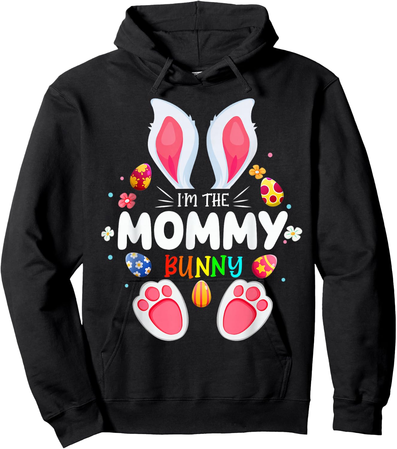 I'm The Mommy Bunny Matching Family Easter Party Hoodie - Hoodie | Black