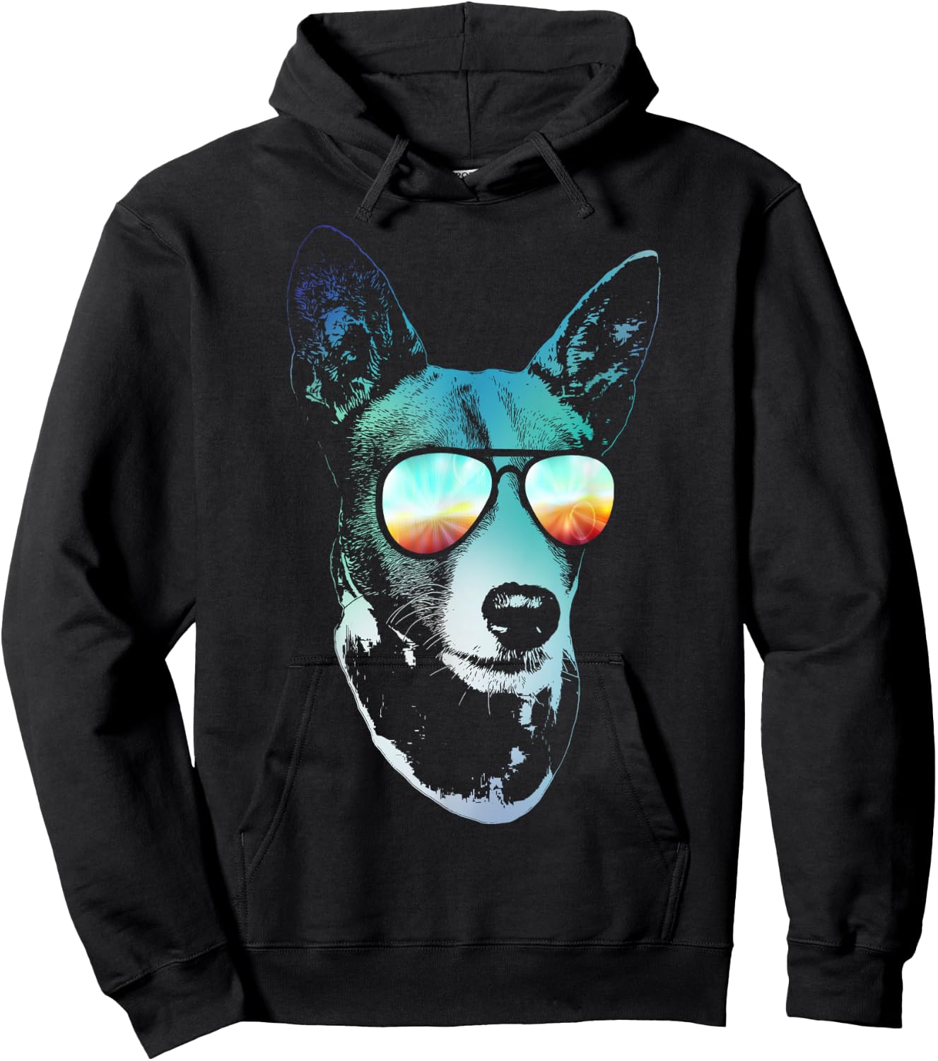Disco Groovy Basenji Dog Gift Hoodie - Hoodie | Black