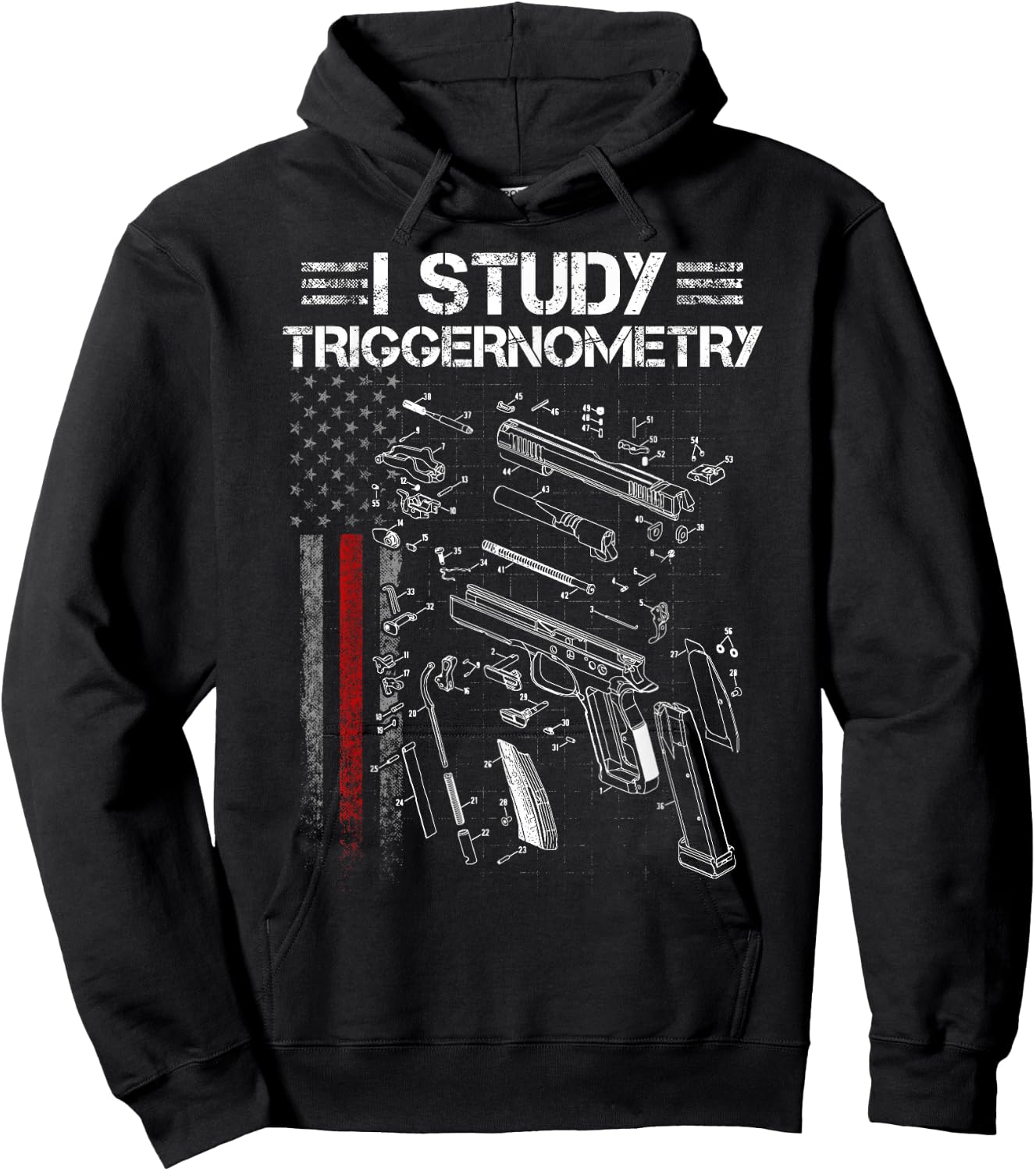 I Study Triggernometry Gun Veteran Christmas Hoodie - Hoodie | Black