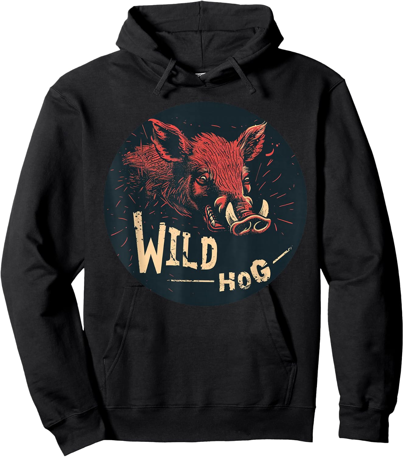 Nice looking Wild Hog Outfit for Boys and Girls Hoodie - Hoodie | Black