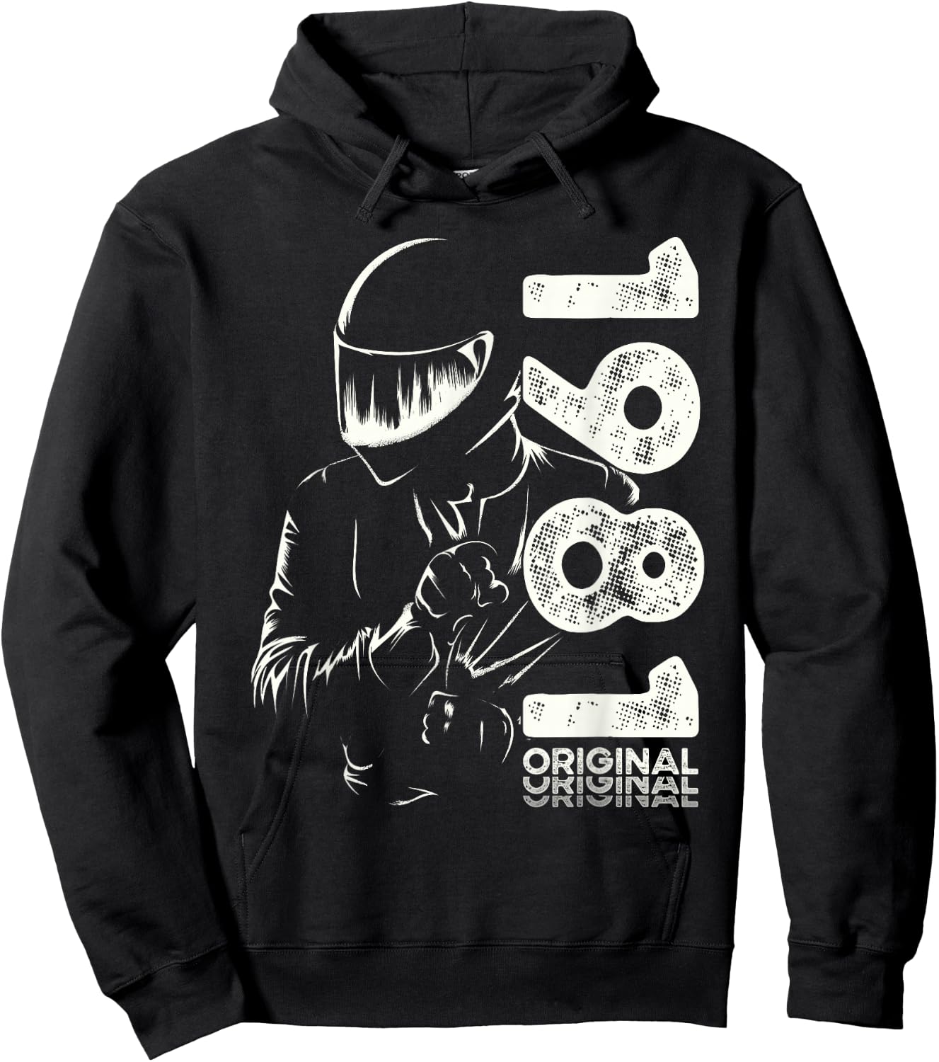 43rd Birthday Man Motorcycle Biker Biker 1981 Hoodie - Hoodie | Black