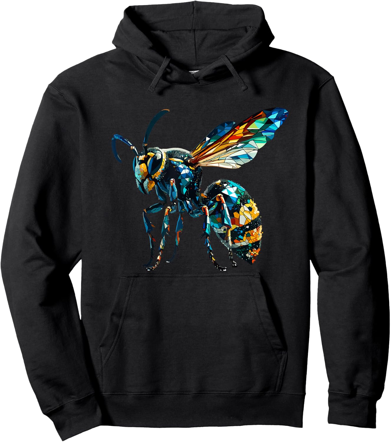 Polygon Art Wasp Wasps Hoodie - Hoodie | Black