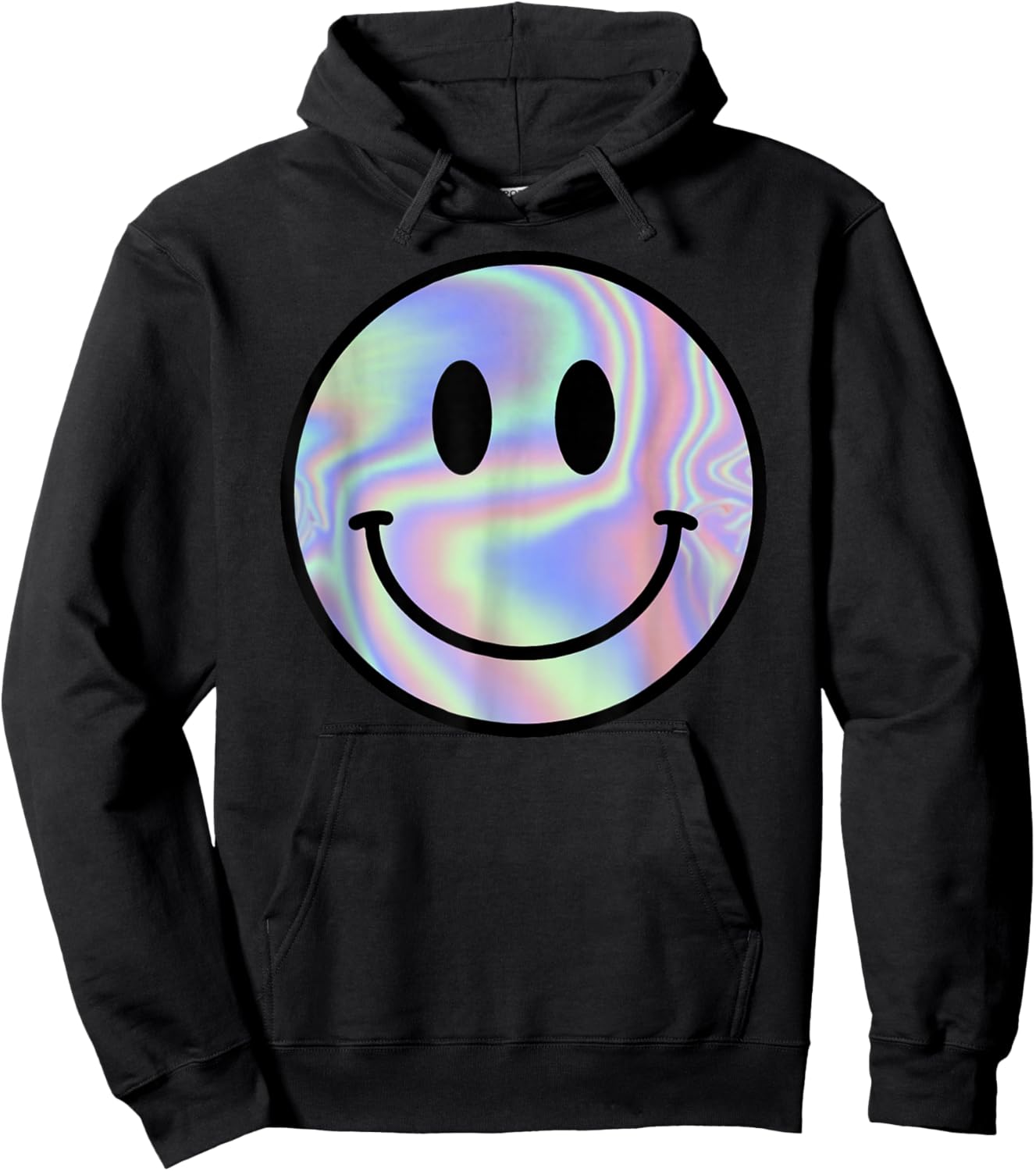 Smile Face Shirt Happy Smiling Face Rave EDM Music Party Hoodie - Hoodie | Black