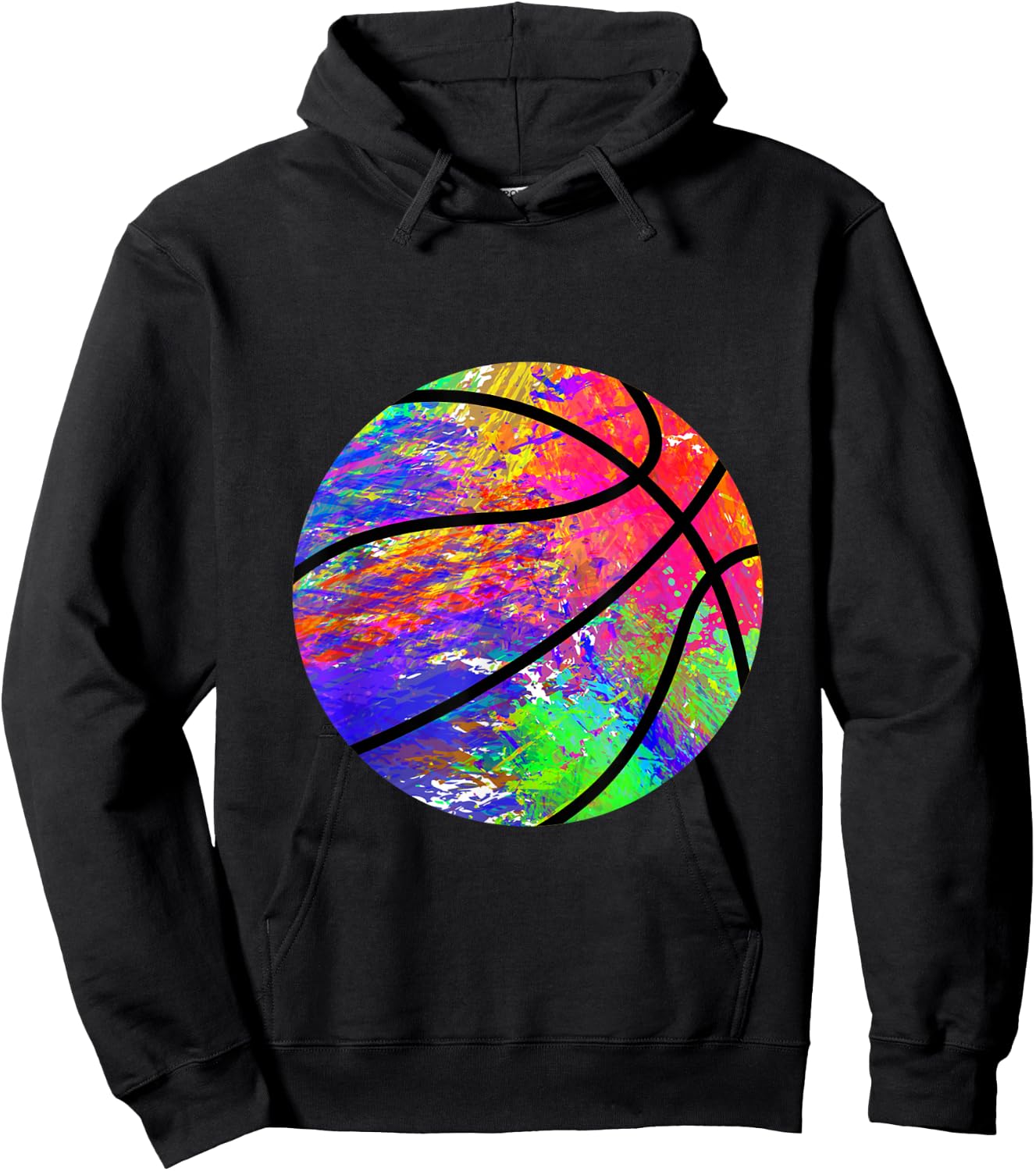 Basketball Splash Basketball Player Ball Sports Hoodie - Hoodie | Black