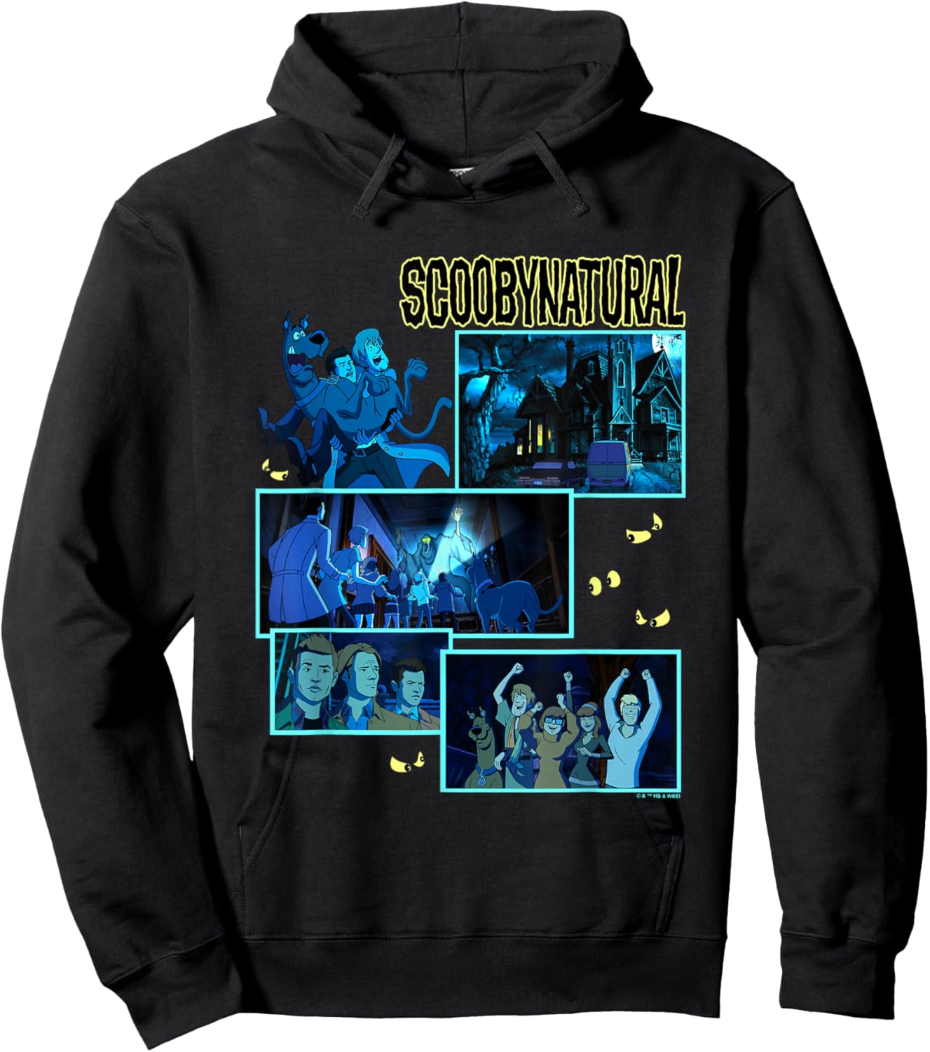 Scooby-Doo Scoobynatural Haunted House , Black, S Hoodie - Hoodie | Black