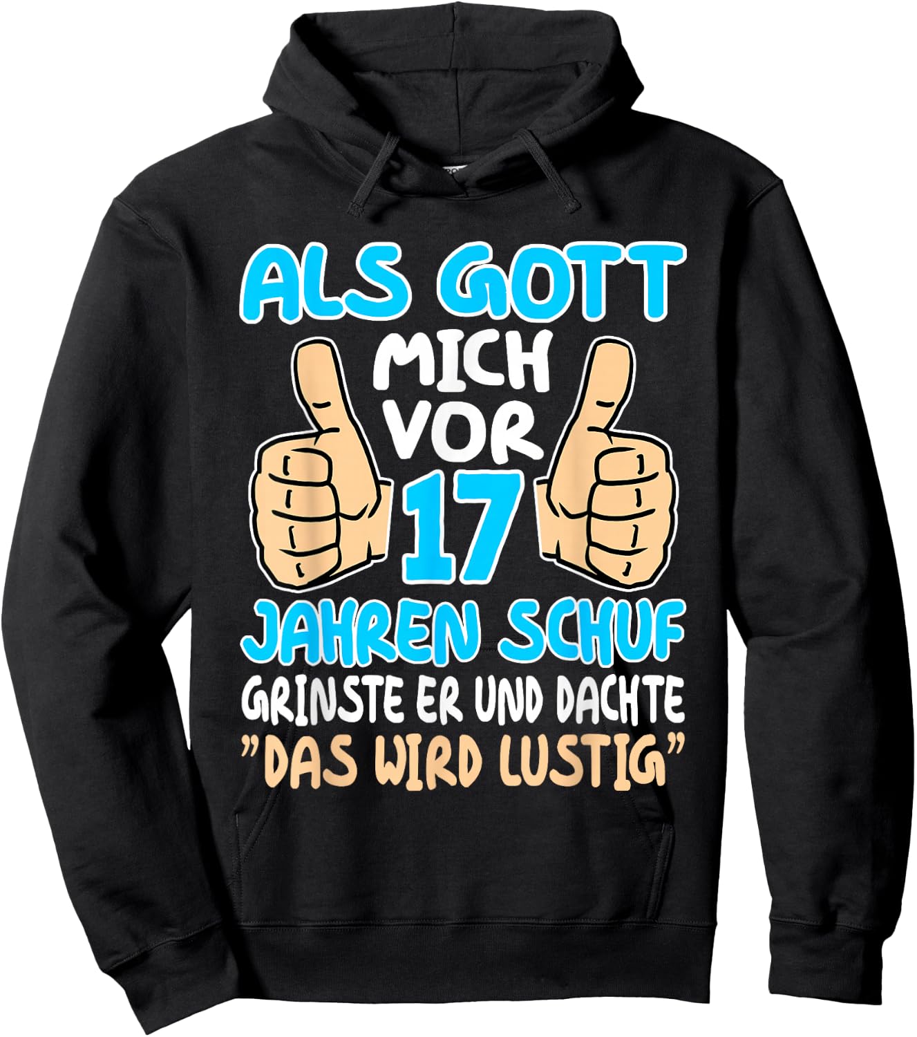 17th Birthday 17 Years Boy Girl Teenager 17 Years Old , black, s Hoodie - Hoodie | Black