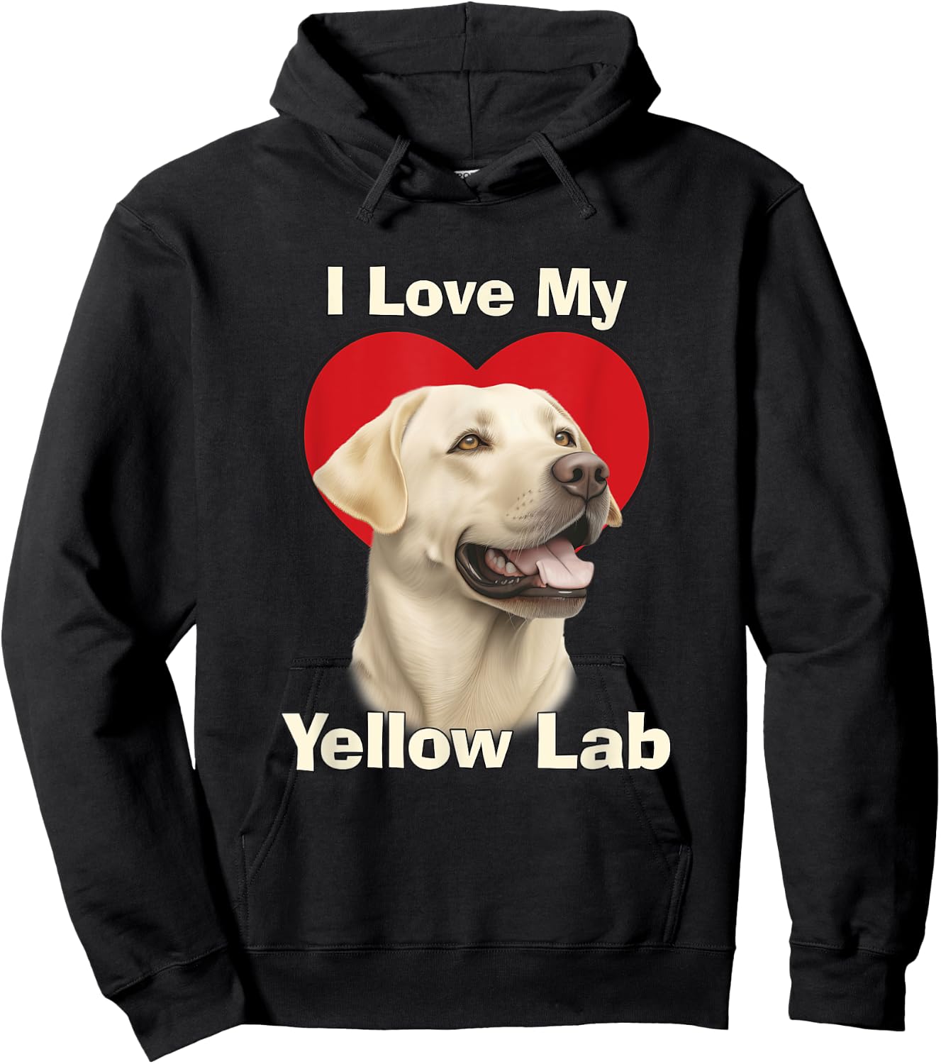 I Love My Yellow Lab Yellow Labrador Retriever Puppy Dog Women Kids Hoodie - Hoodie | Black