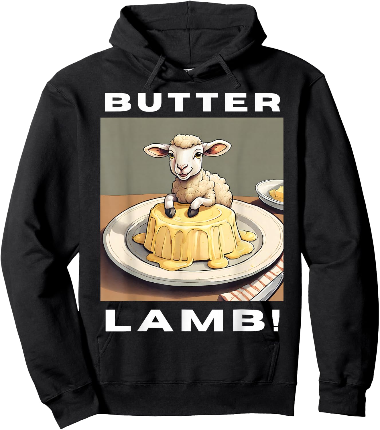 Buffalo Traditions NY And Easter Polish Culture Butter Lamb Hoodie - Hoodie | Black