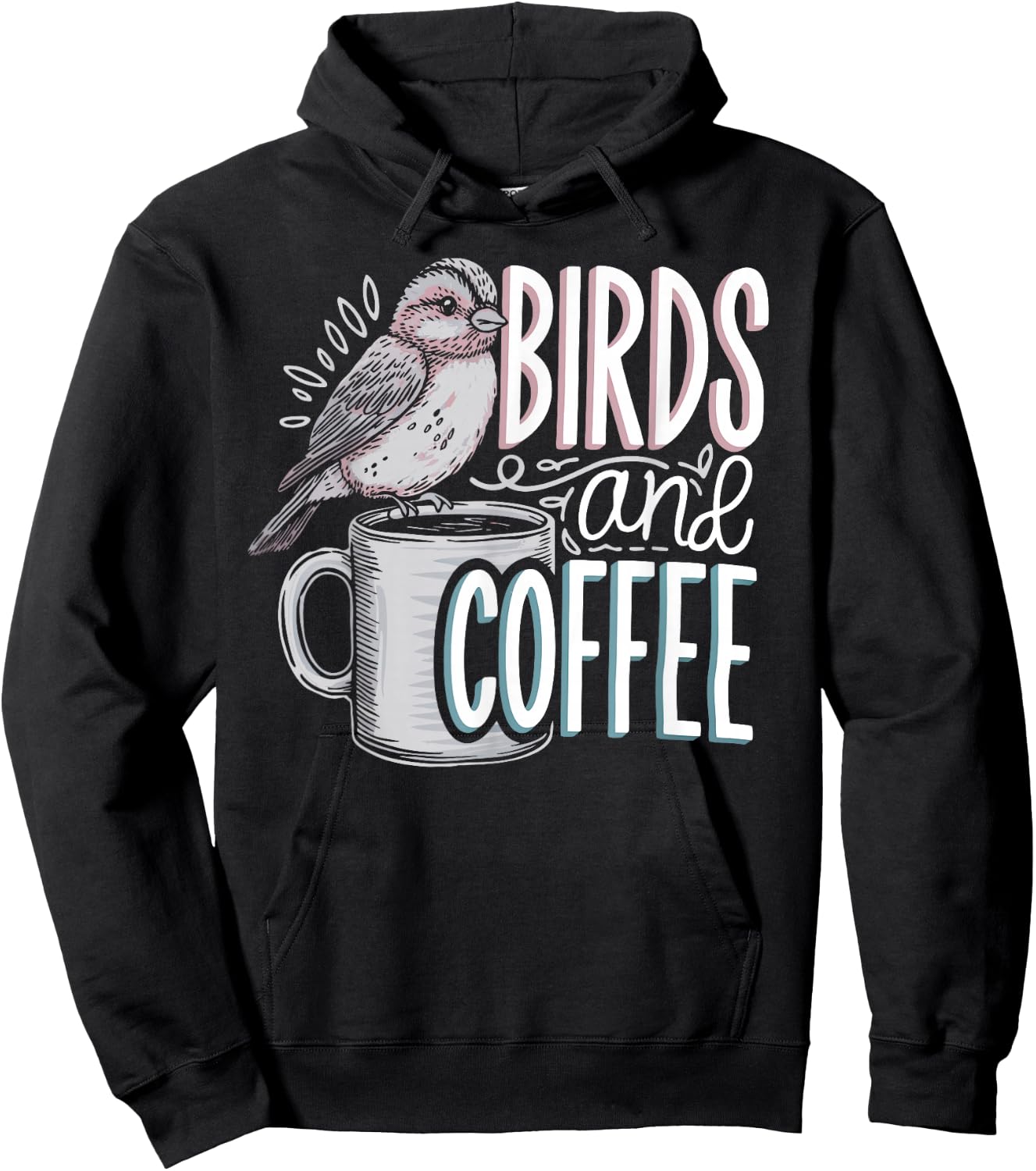 Birds And Coffee I Love Birds Hoodie - Hoodie | Black