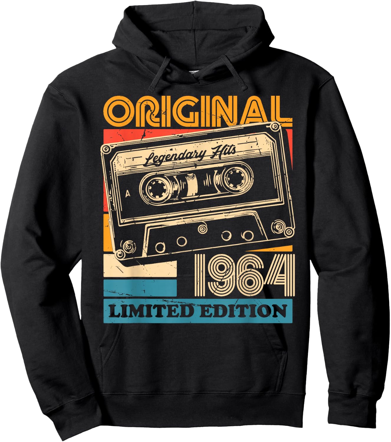 61th Birthday Retro Vintage 1964 Men Women Hoodie - Hoodie | Black