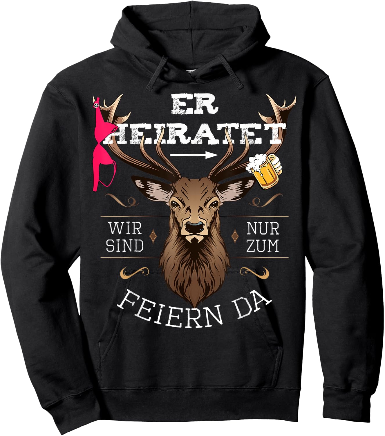 JGA Männer Junggesellenabschied Polterer Poltern Hoodie - Hoodie | Black