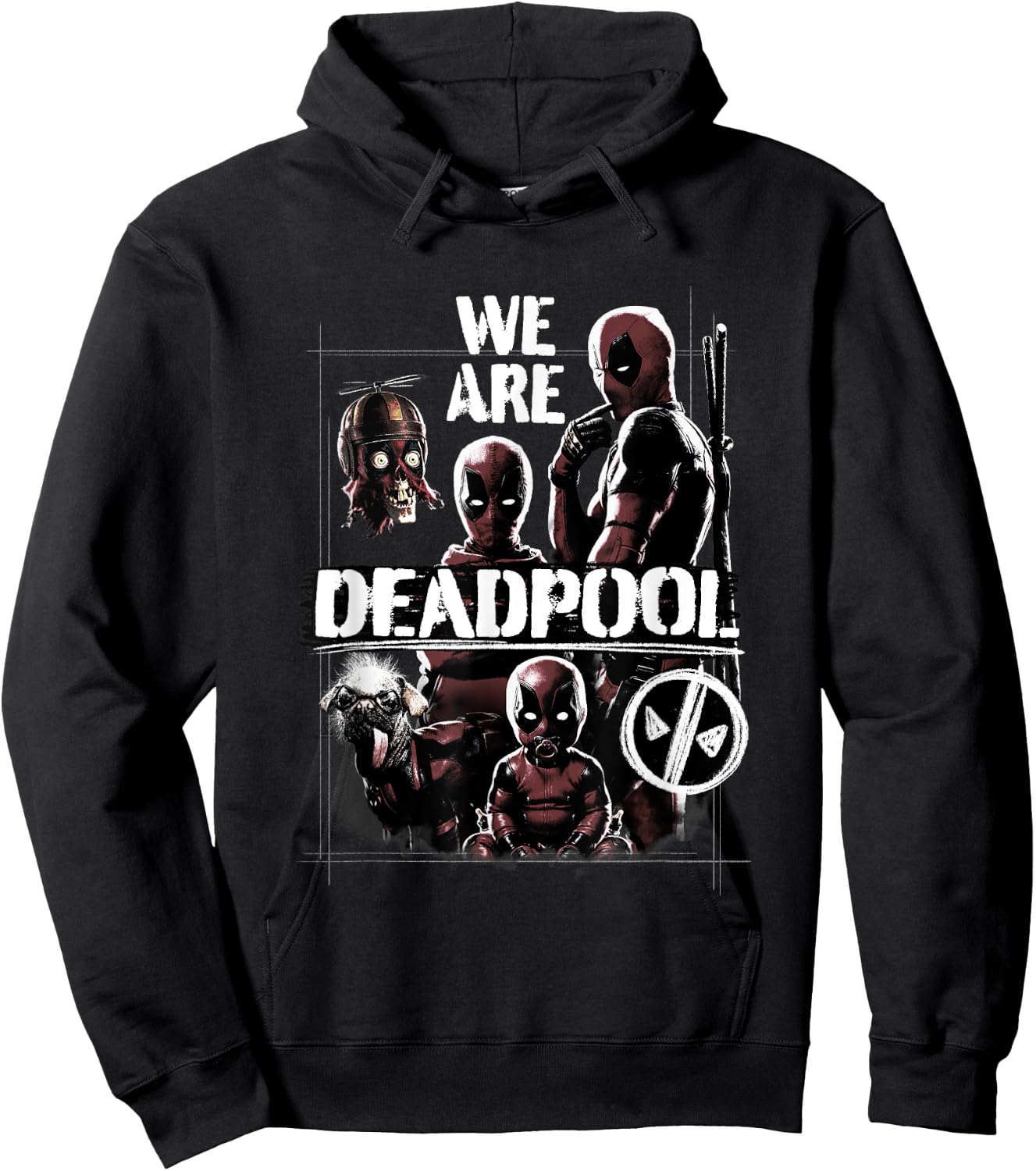 Marvel Deadpool & Wolverine We Are Deadpool Group Shot , Black, S Hoodie - Hoodie | Black