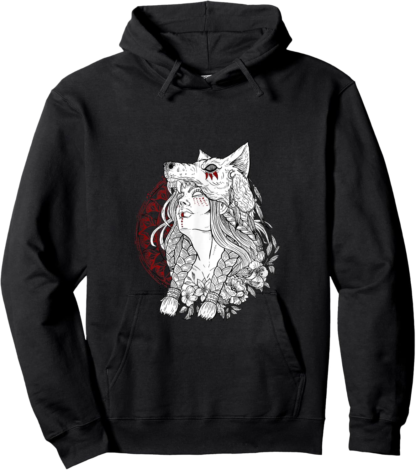 Heilung wolf shaman shirt for viking Hoodie - Hoodie | Black