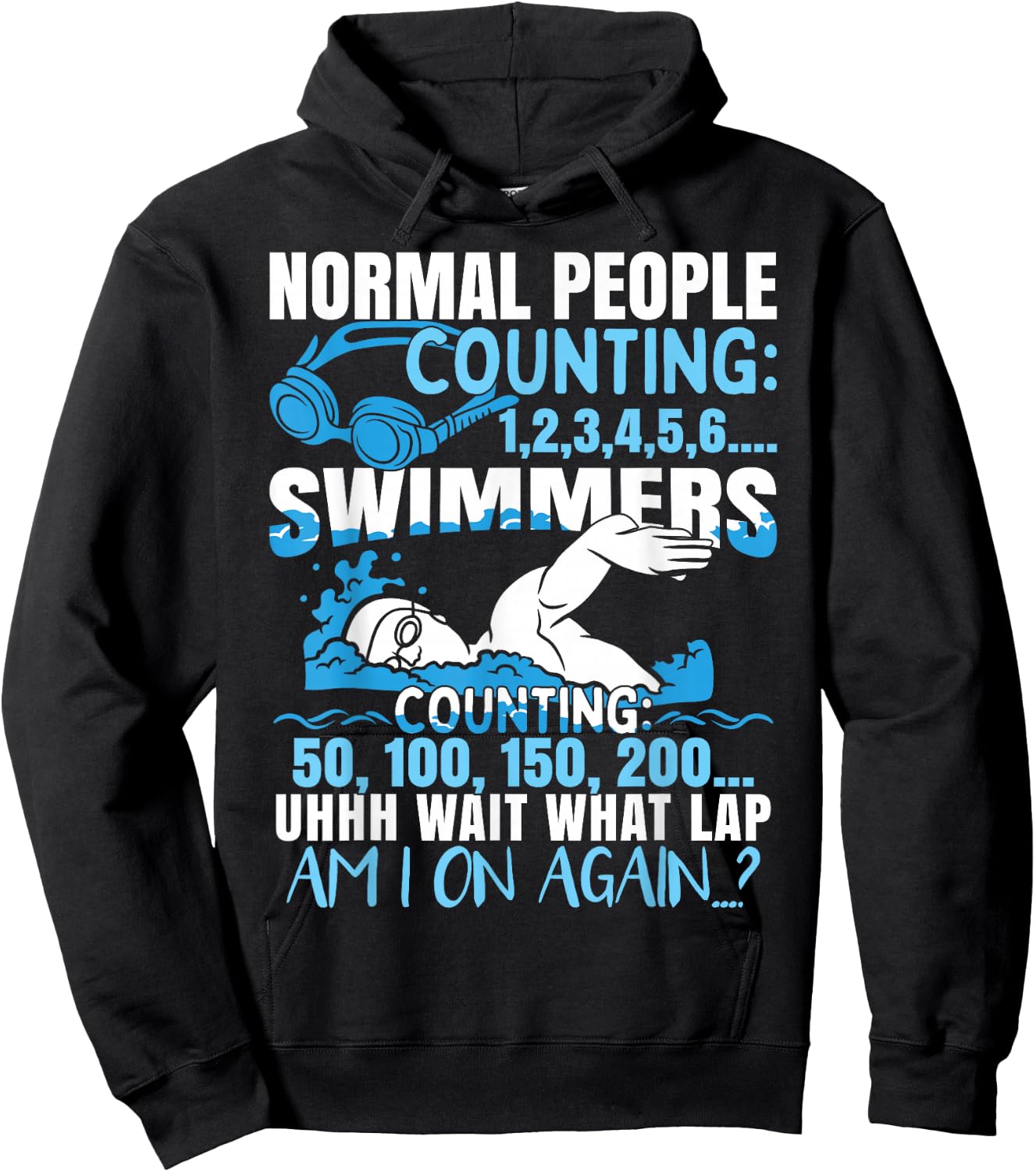 Funny Swimming Humor Swim Hoodie - Hoodie | Black