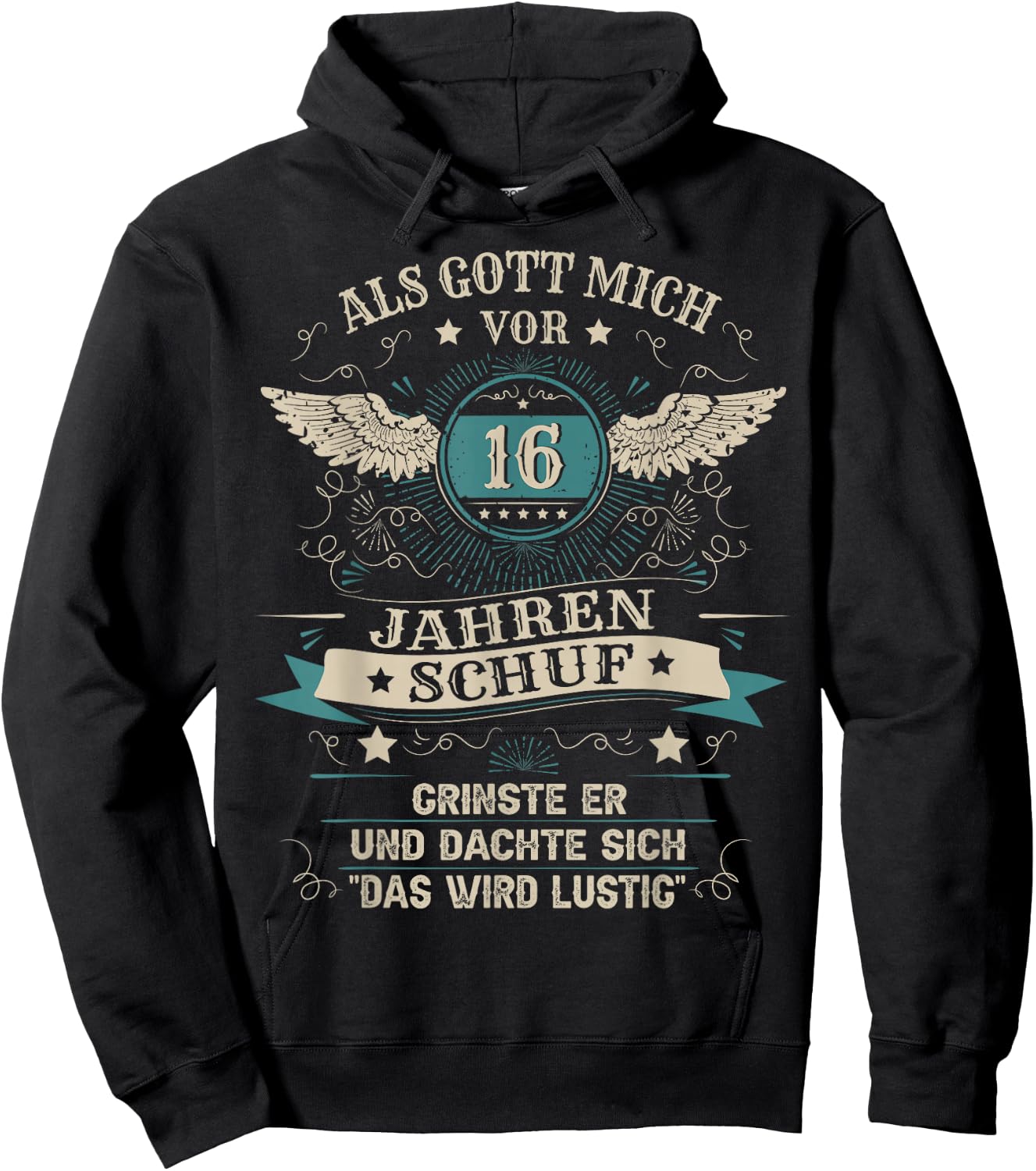 16th Birthday Boy Girl 16 Years 2007 Funny Gift , black Hoodie - Hoodie | Black