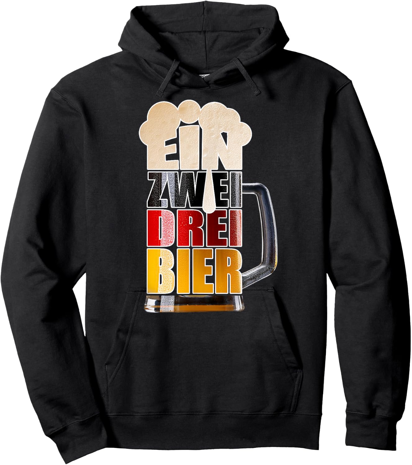 Ein Zwei Drei Beer Funny Easy Beer Mug Oktoberfest Costume , Black, S Hoodie - Hoodie | Black