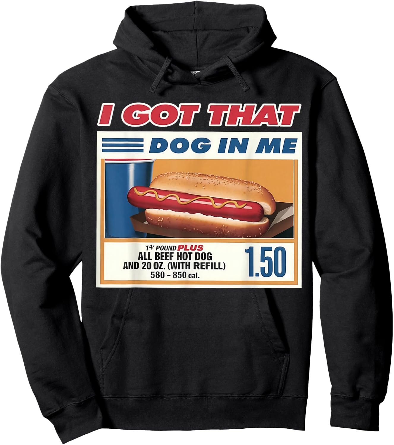 I Got That Dog In Me Funny Combo 4th of July Vintage Meme Hoodie - Hoodie | Black