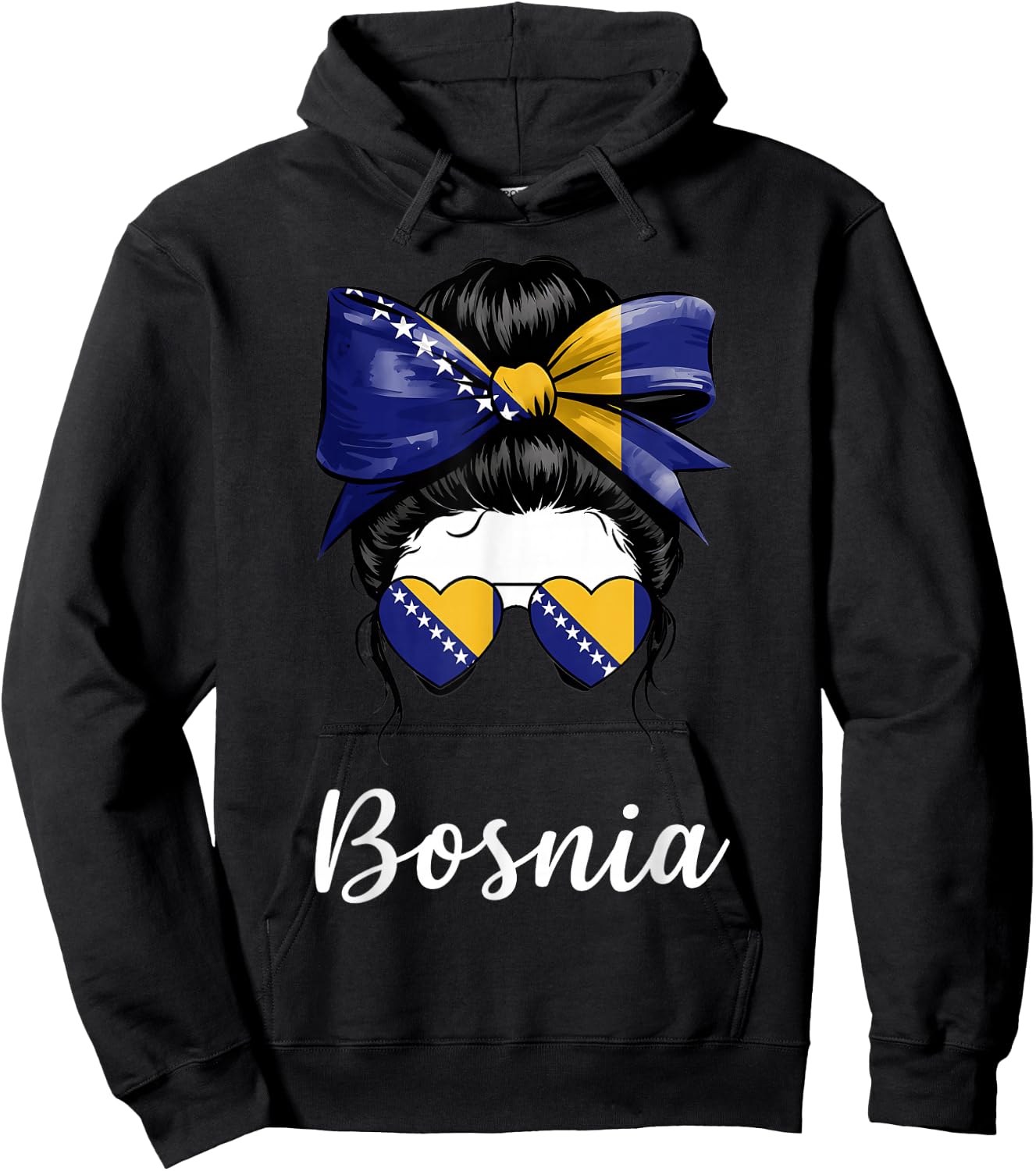 Bosnien und Herzegowina Wurzeln Bosnien Flagge Hoodie - Hoodie | Black