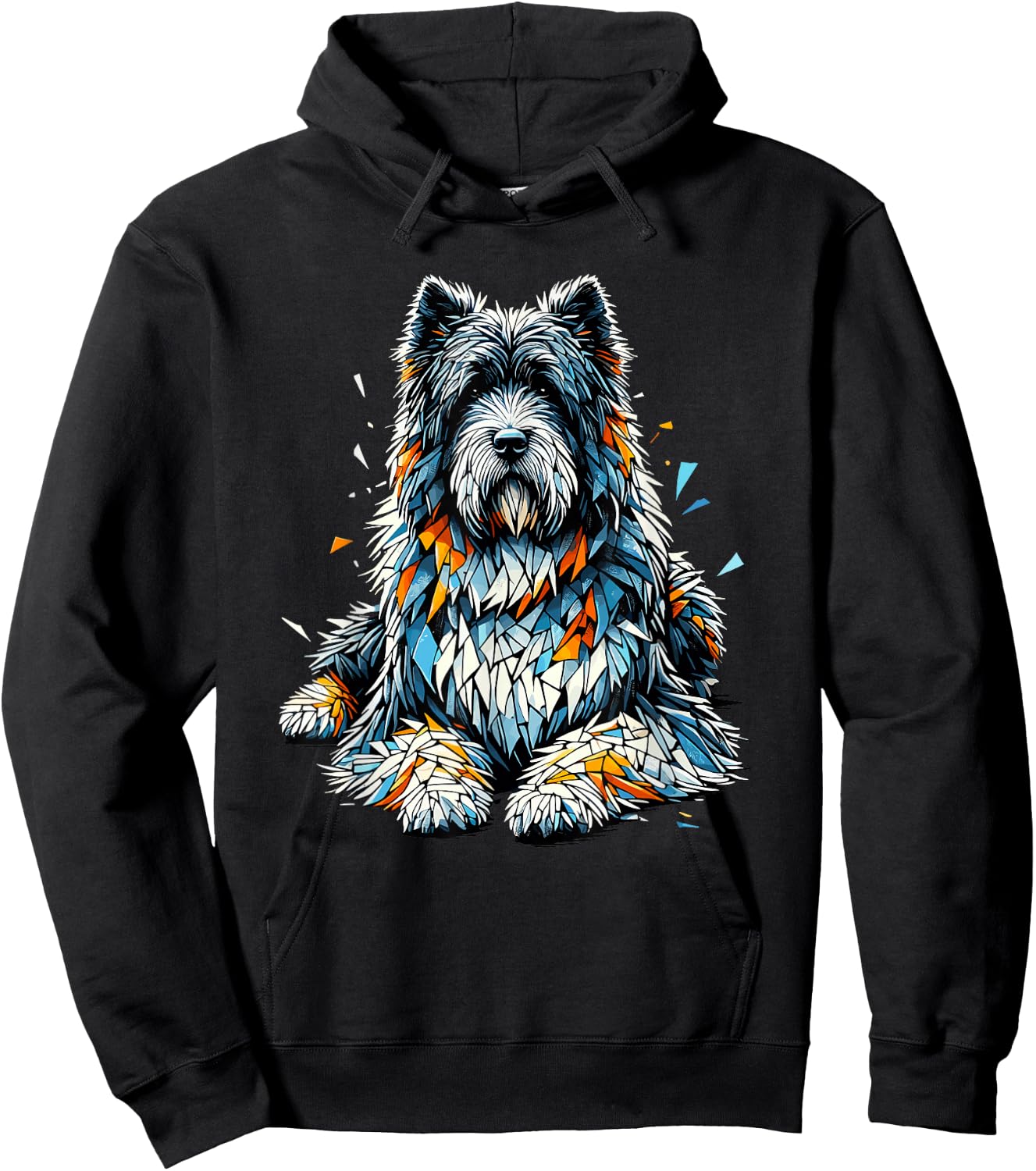 Polygon Art Bouvier Des Flandres Hoodie - Hoodie | Black