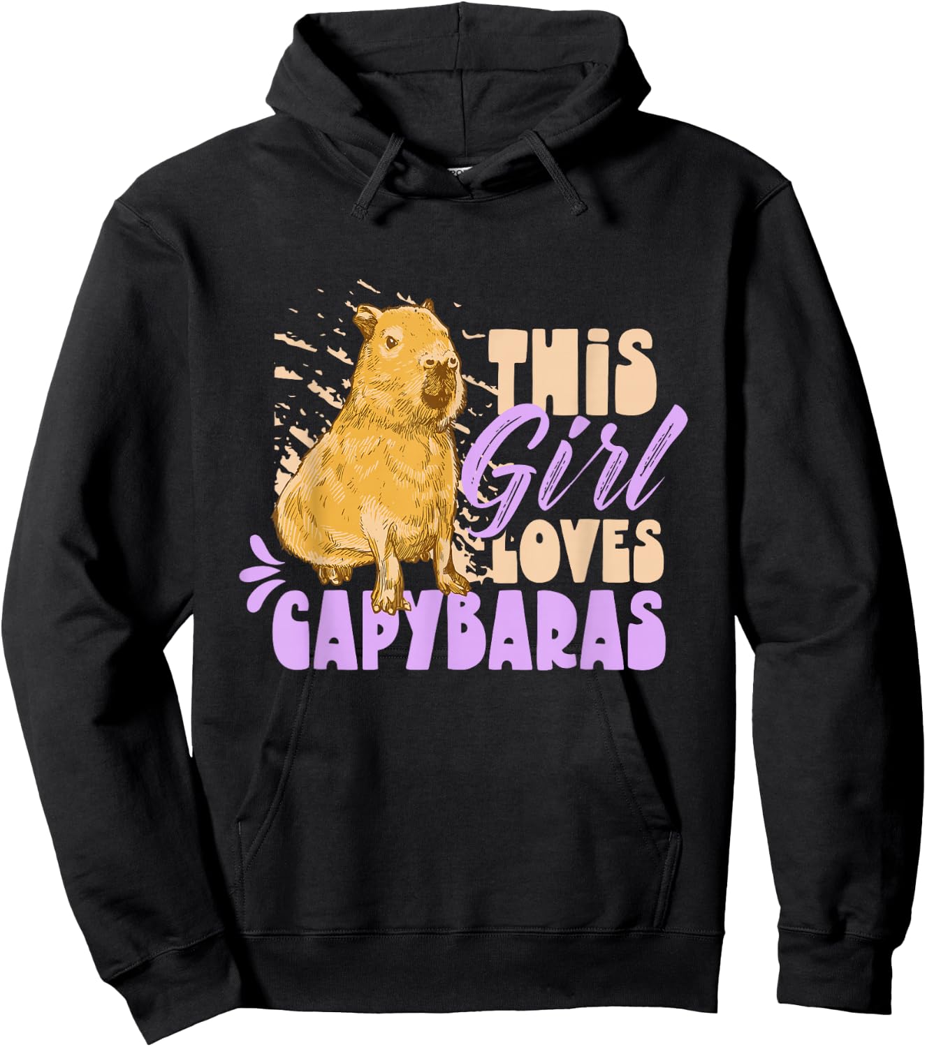 This Girl Loves Capybaras Capybara Water Pig Animal Hoodie - Hoodie | Black