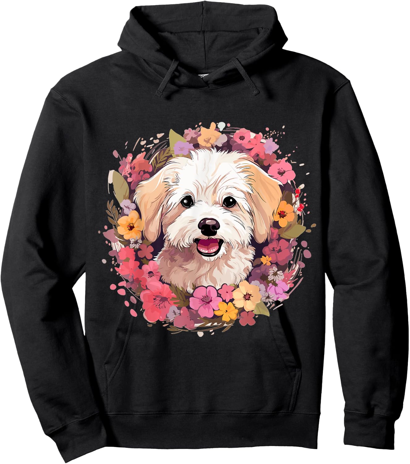 Maltipoo Dog Breed Pet Cute Graphic Women Girls Kids Hoodie - Hoodie | Black