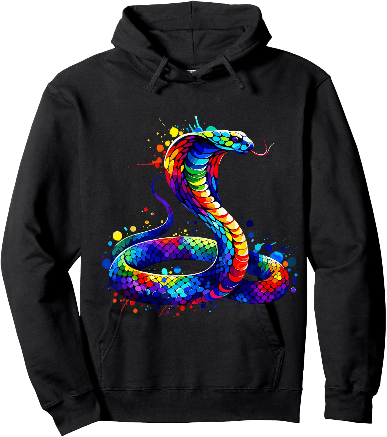 Splash Art Cobra Snake Cobras Hoodie - Hoodie | Black