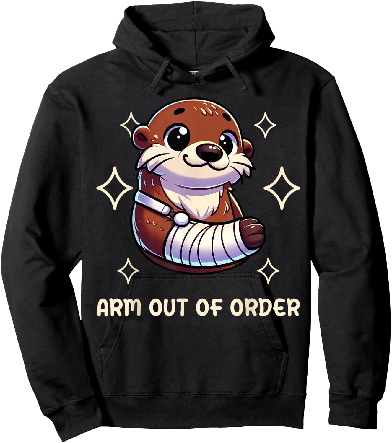Funny Arm Out Of Order Broken Arm Gifts For Kids Hoodie - Hoodie | Black