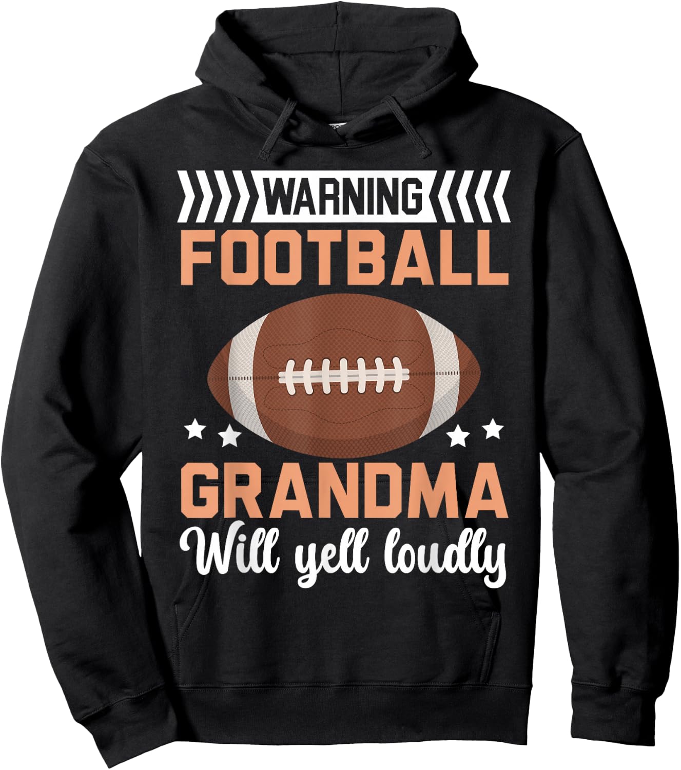 Football Grandma Grandmother Granny Grandparents Day Hoodie - Hoodie | Black