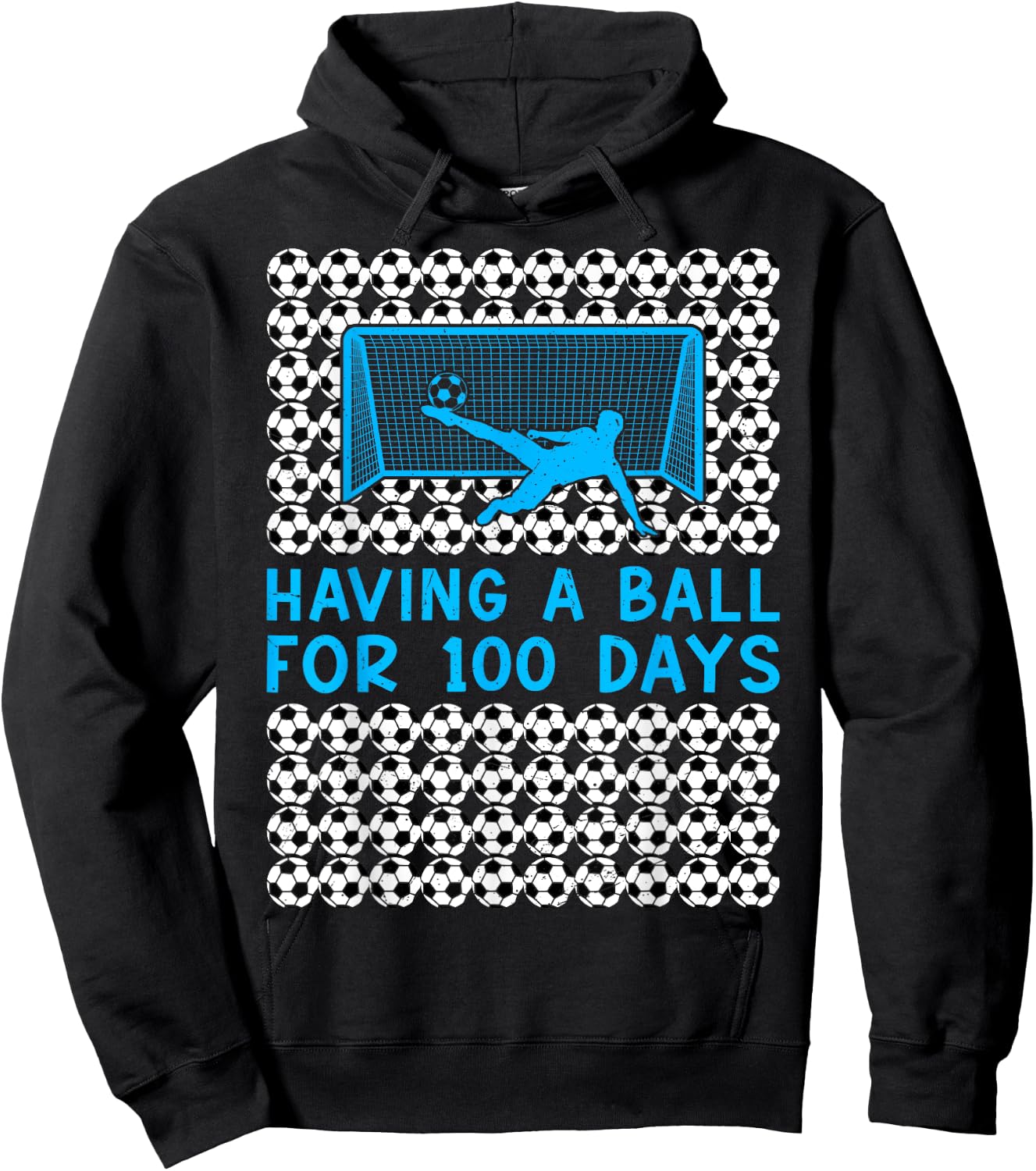 Having a Ball For 100 Days Of School Soccer 100th Day Boys Hoodie - Hoodie | Black