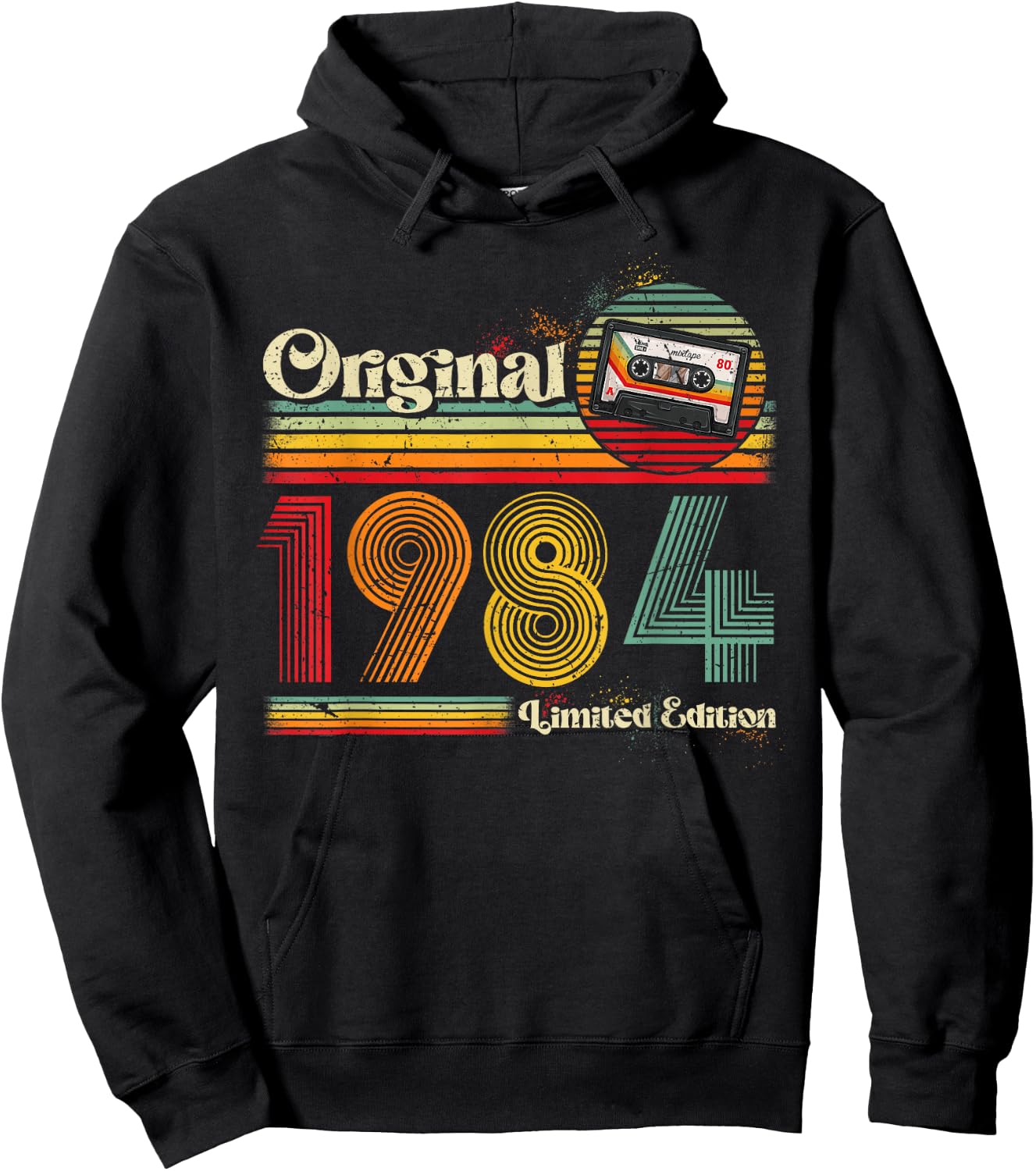 1984 Vintage Geburtstag Retro Vintage Männer Frauen Geschenk Hoodie - Hoodie | Black