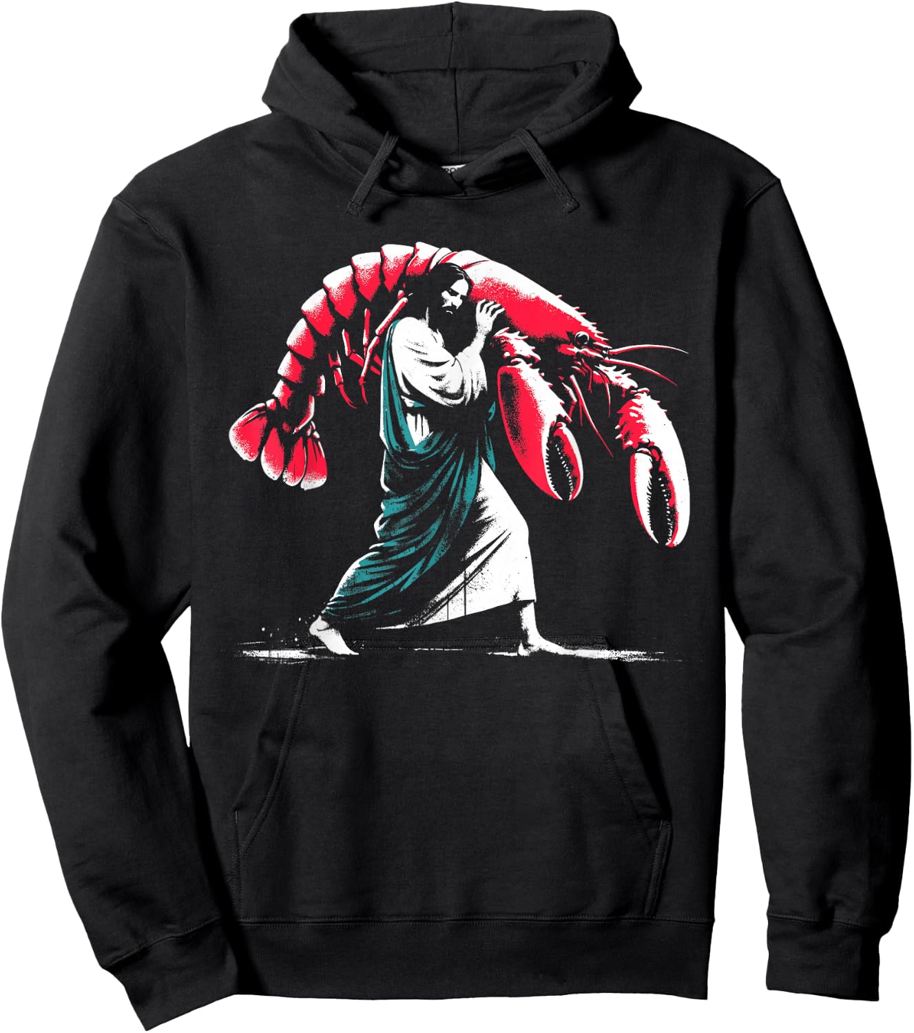 Jesus Caught Lobster - Funny Christian Lobster Lover Hoodie - Hoodie | Black