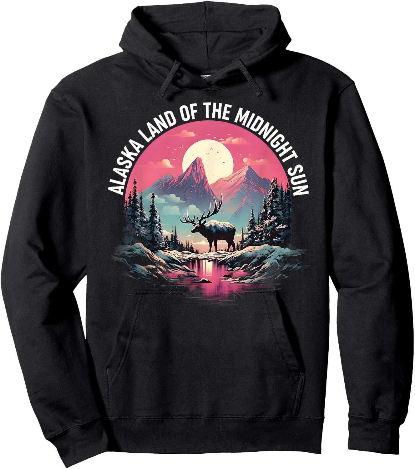 Alaska Land of the Midnight Sun - Alaska Hoodie - Hoodie | Black