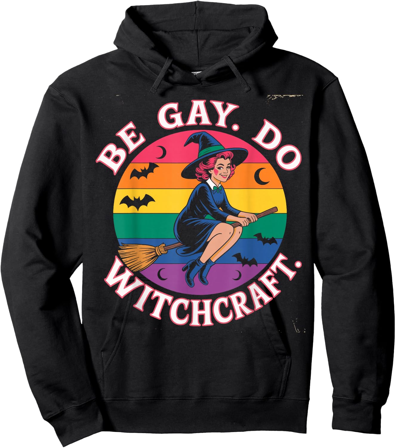 Be Gay Do Witchcraft Witch Halloween Costume LGBT Lesbian Hoodie - Hoodie | Black