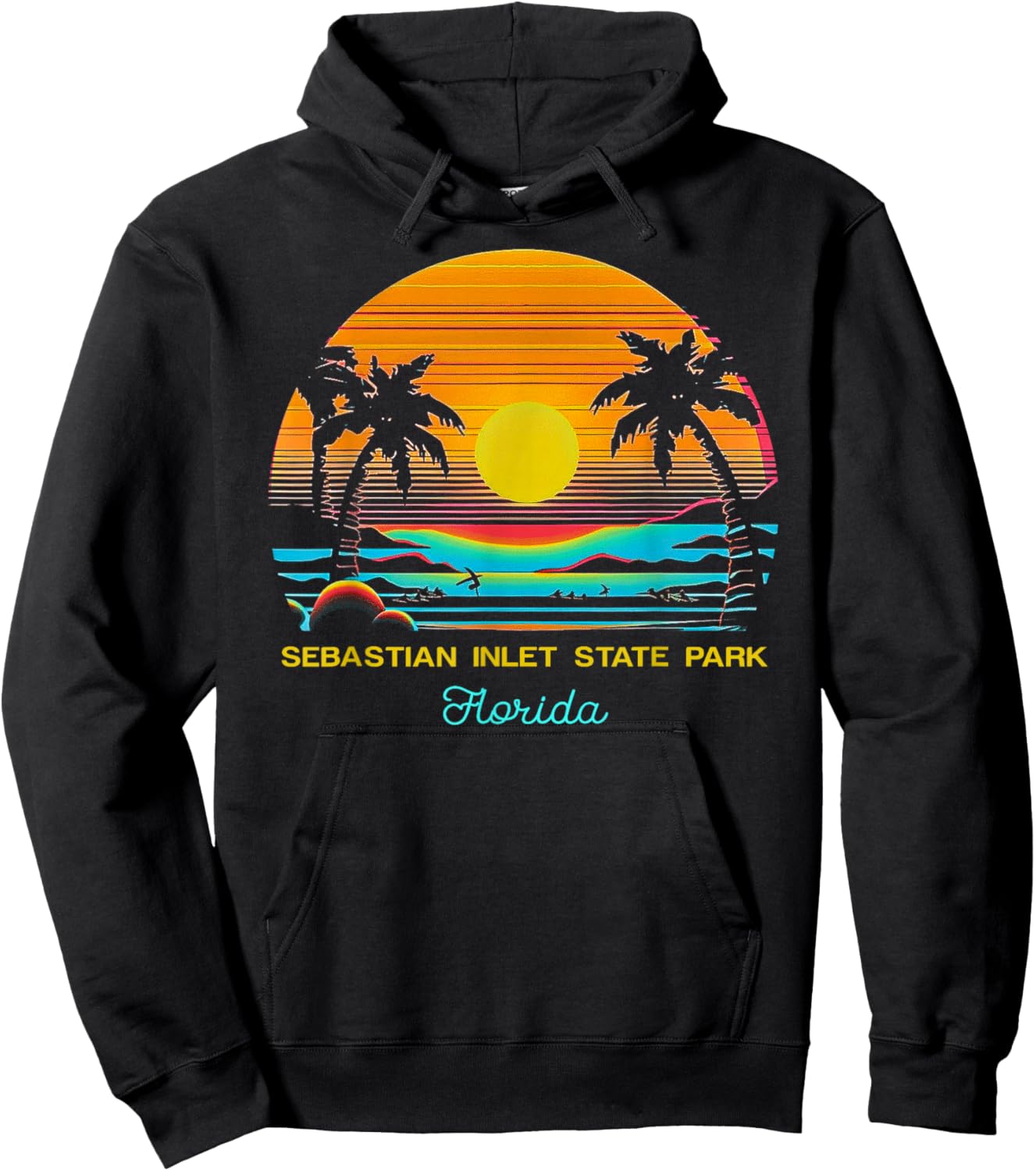 Sebastian Inlet State Park Florida Hoodie - Hoodie | Black
