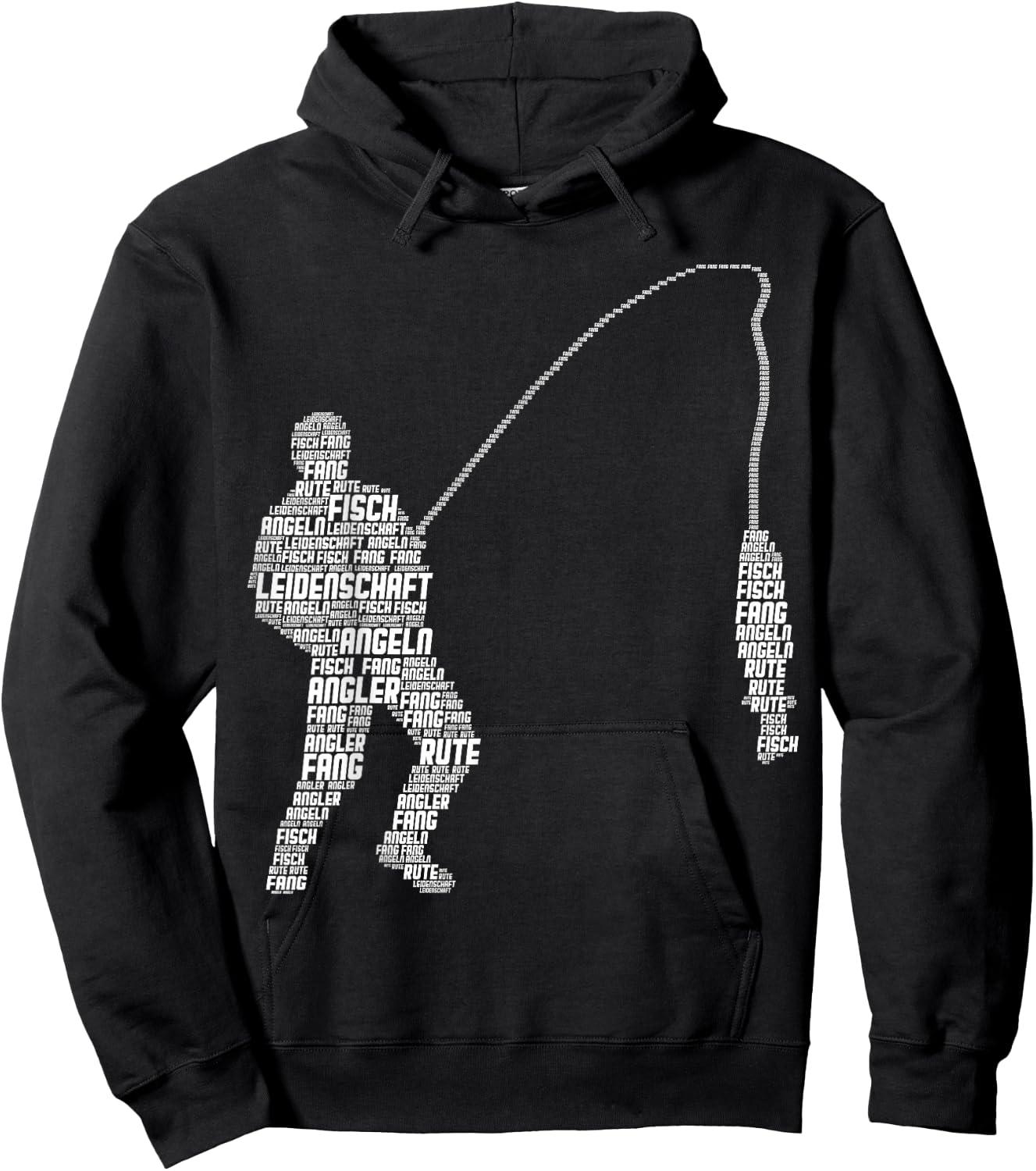Angler Angeln Fischer Fisch Herren Jungen Kinder Angel Hoodie - Hoodie | Black